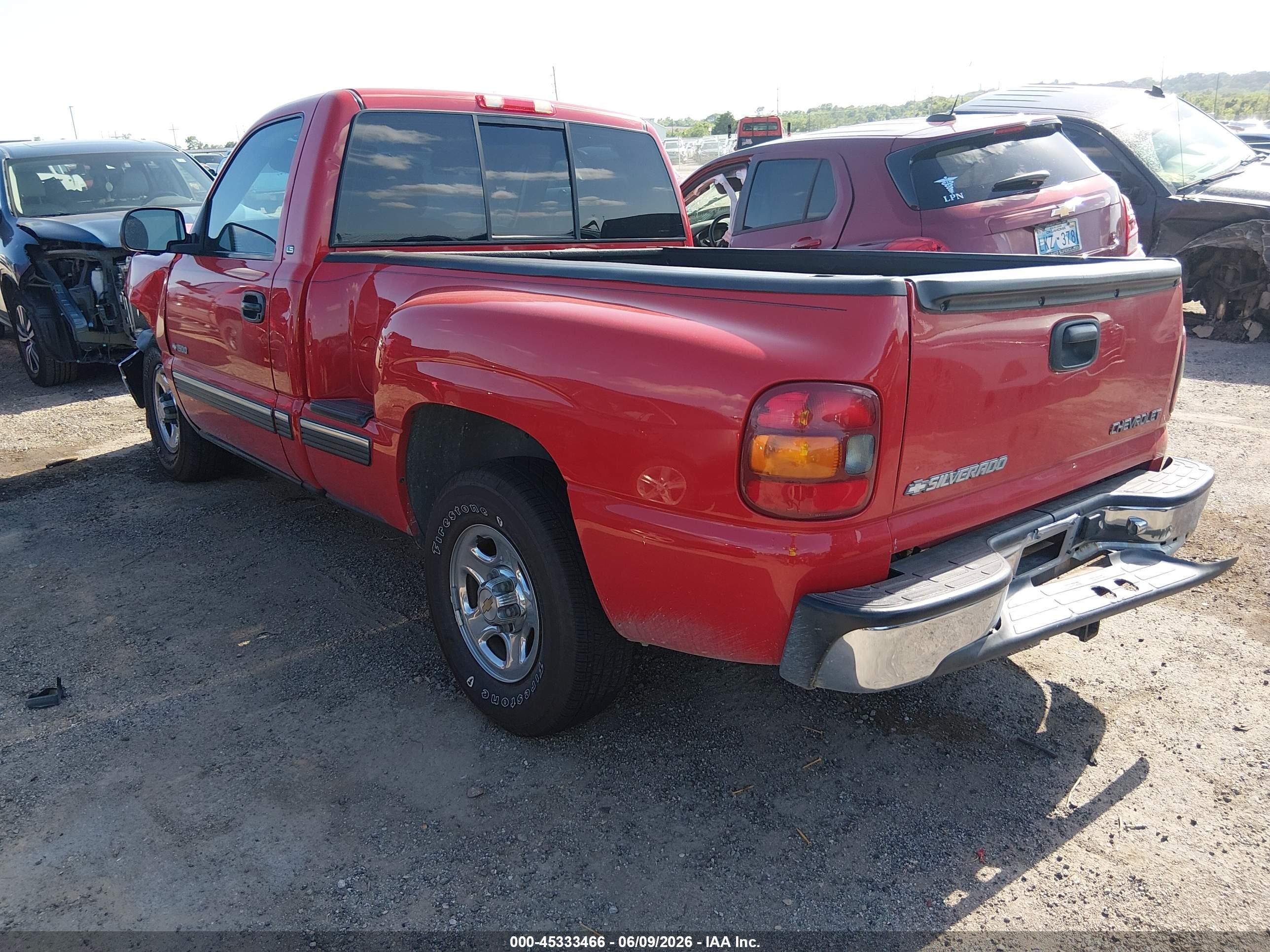 1999 Chevrolet Silverado 1500 Ls Красный vin: 1GCEC14V9XZ153958