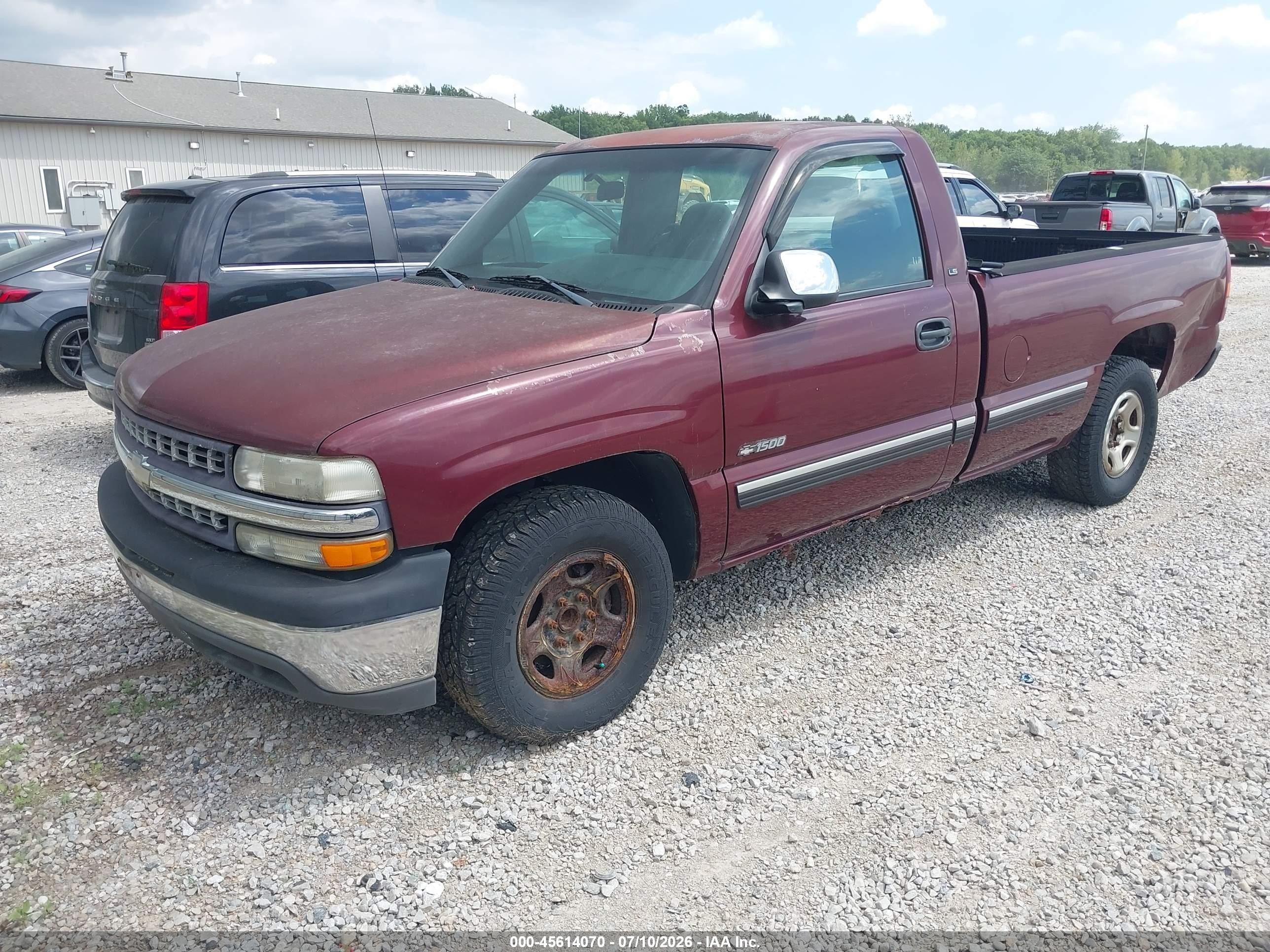 2001 Chevrolet Silverado 1500 Ls Maroon vin: 1GCEC14VX1Z312638