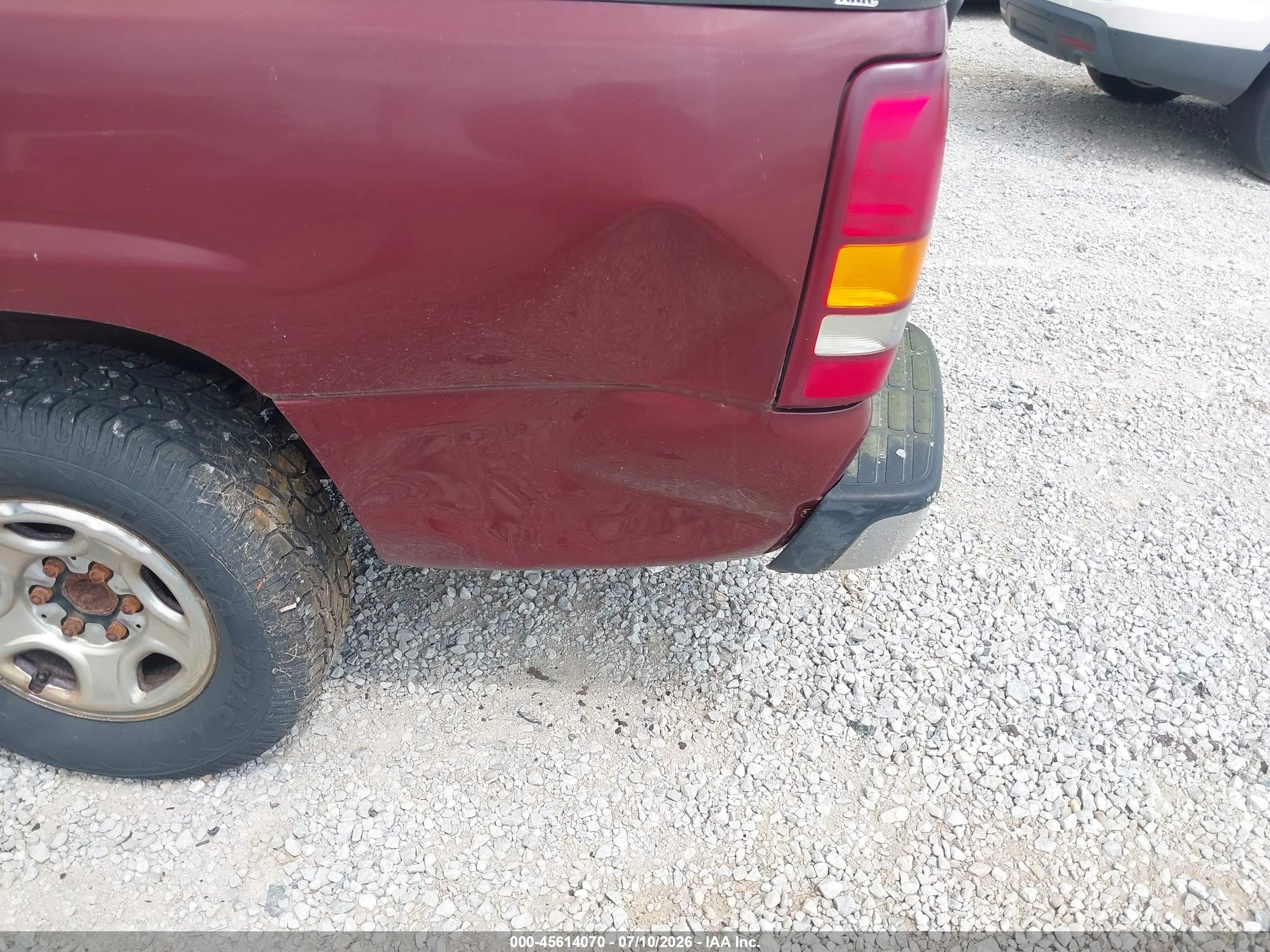 2001 Chevrolet Silverado 1500 Ls Maroon vin: 1GCEC14VX1Z312638