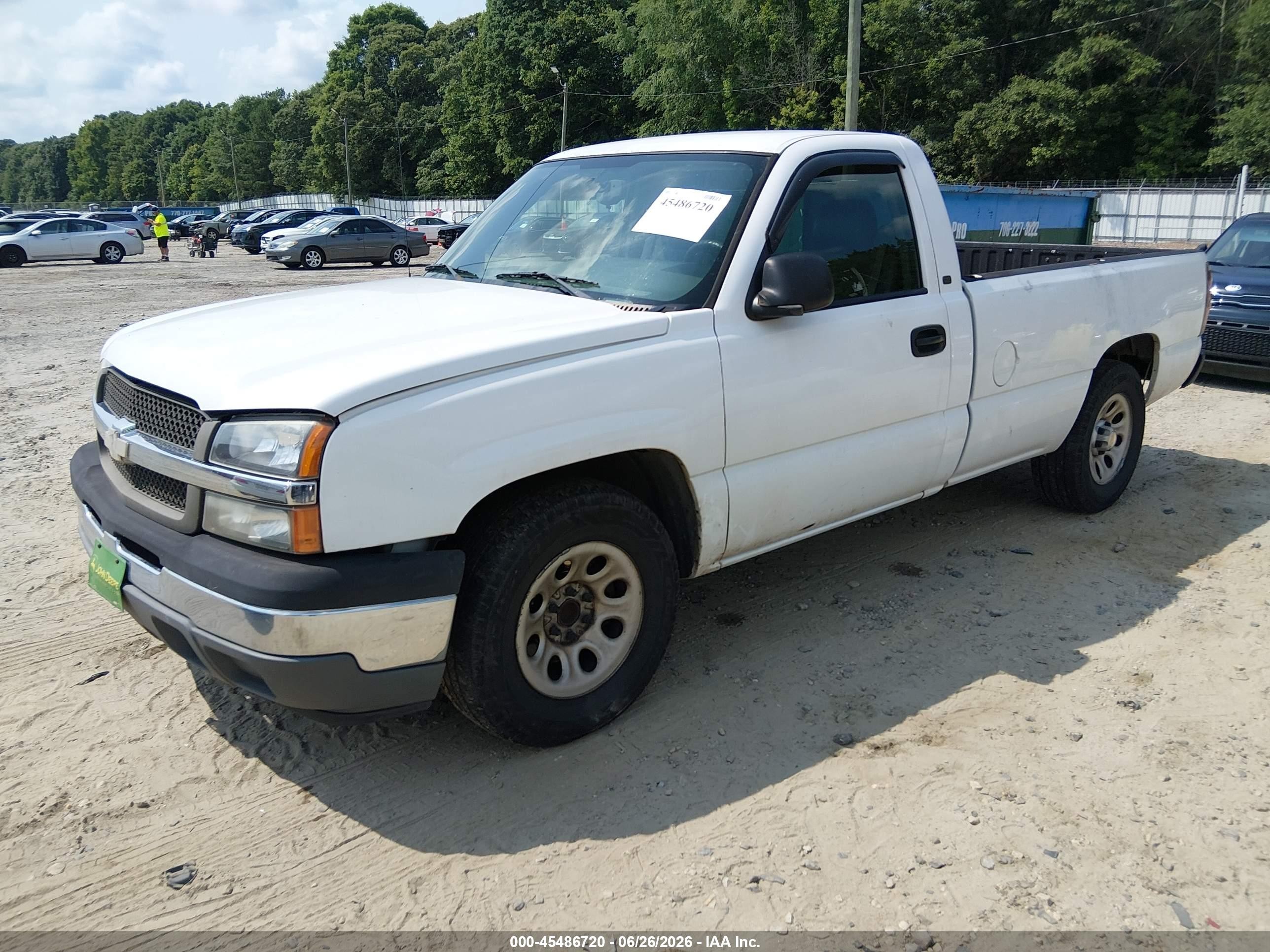 2005 Chevrolet Silverado 1500 Work Truck White vin: 1GCEC14VX5Z213548