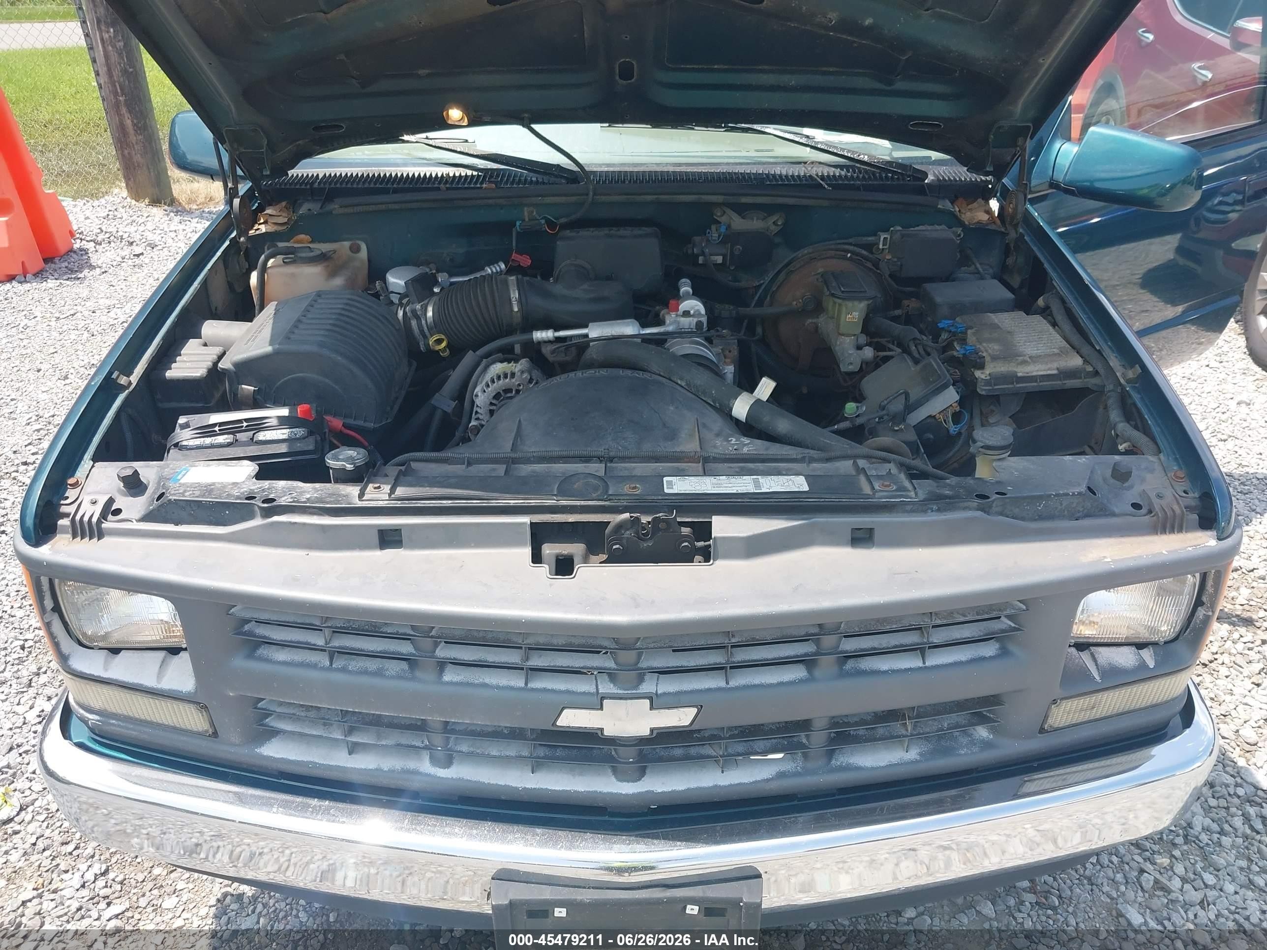 1997 Chevrolet C/k 1500 Work Fleetside W/t Green vin: 1GCEC14W1VZ239576