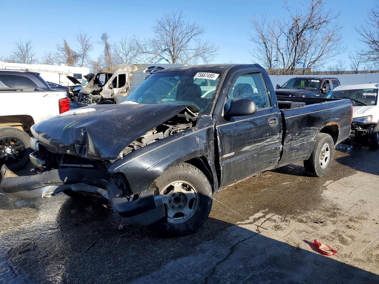 2001 Chevrolet Silverado C1500 Black vin: 1GCEC14W31Z254171