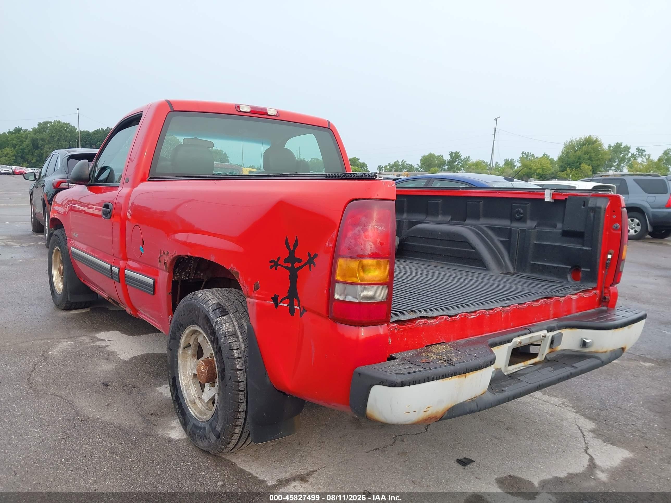 2002 Chevrolet Silverado 1500   Red vin: 1GCEC14W32Z233077