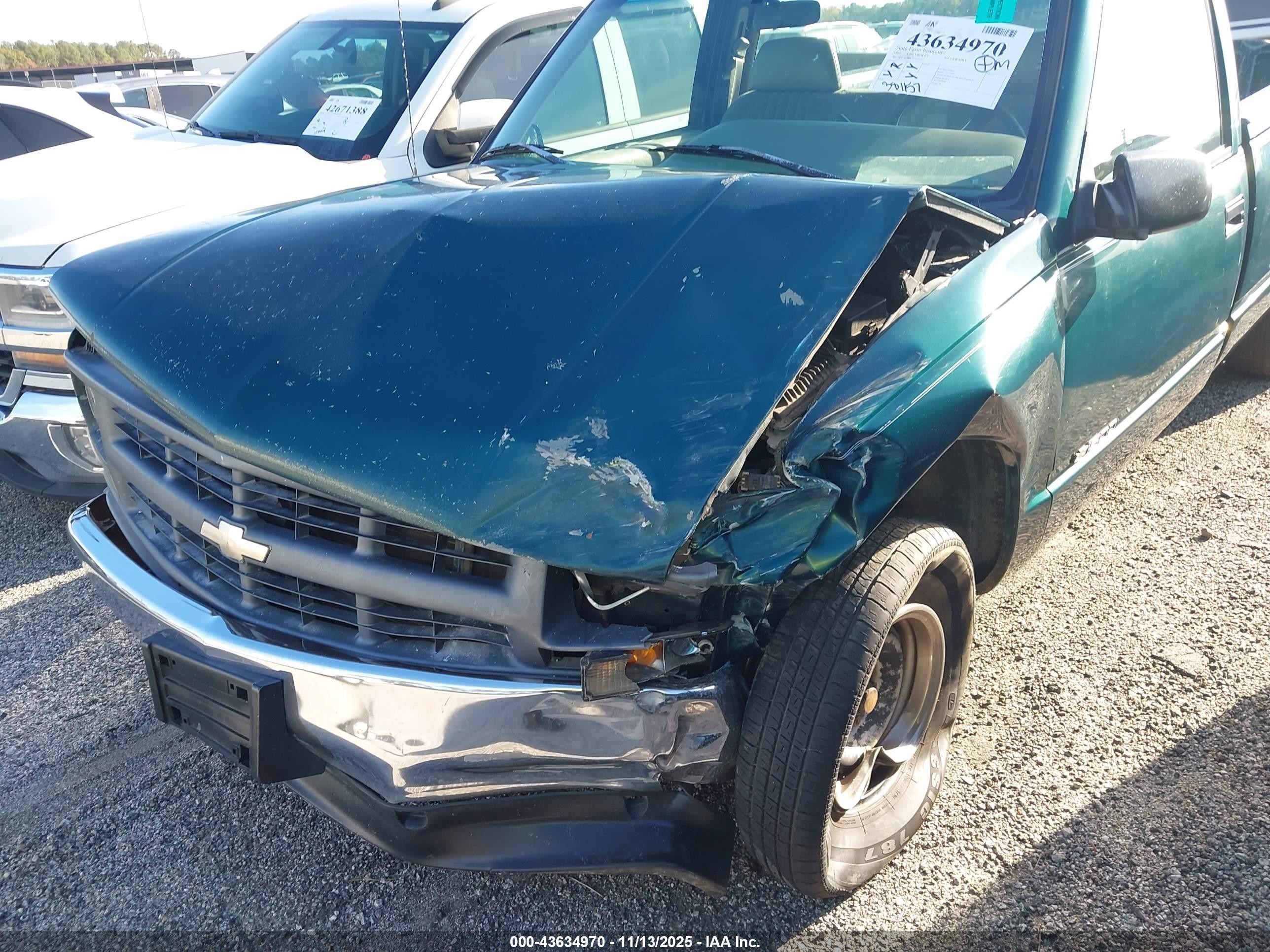 1996 Chevrolet Gmt-400 C1500 Green vin: 1GCEC14W3TZ123227