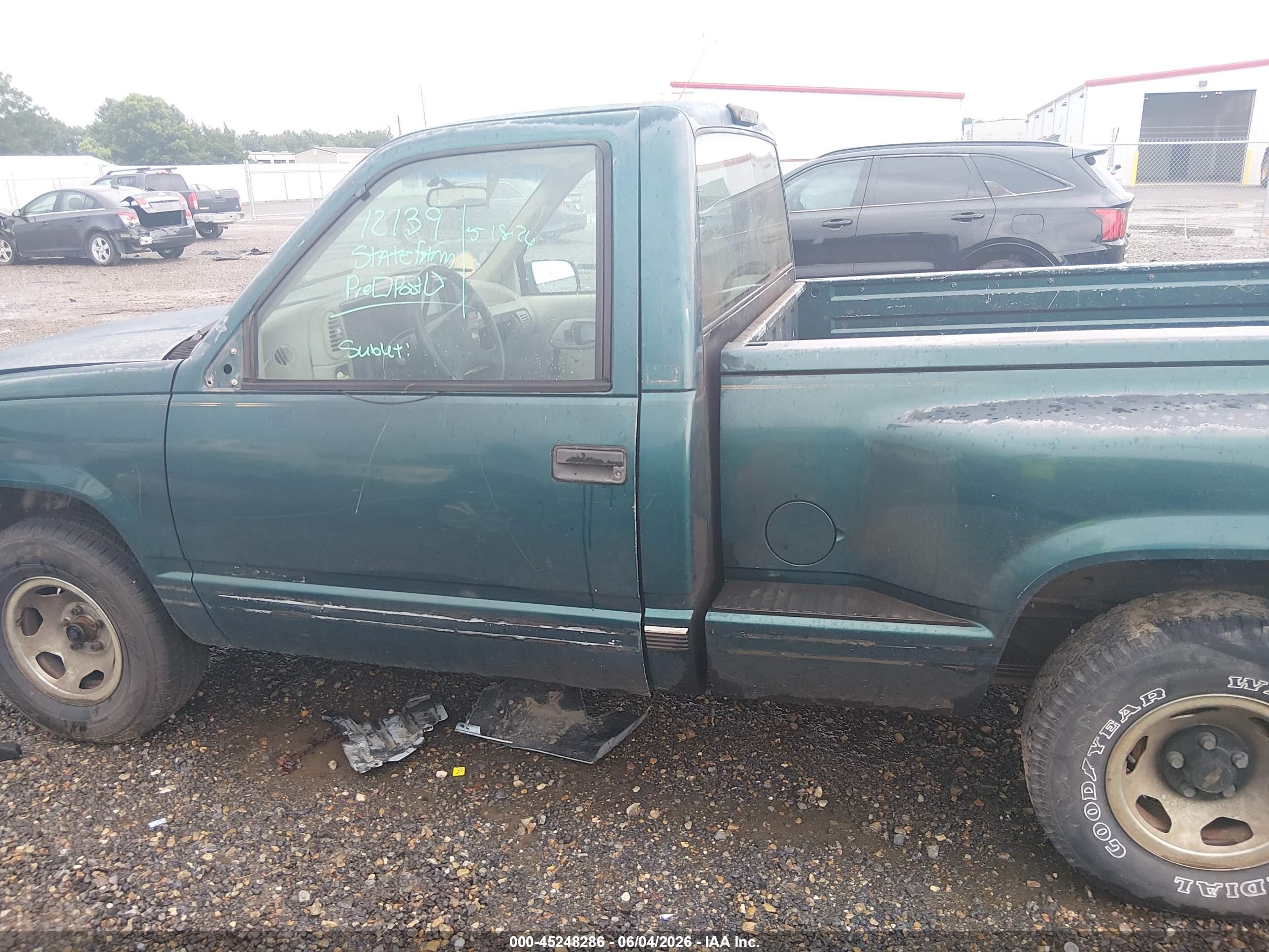 1996 Chevrolet Gmt-400 C1500 Green vin: 1GCEC14W3TZ223960
