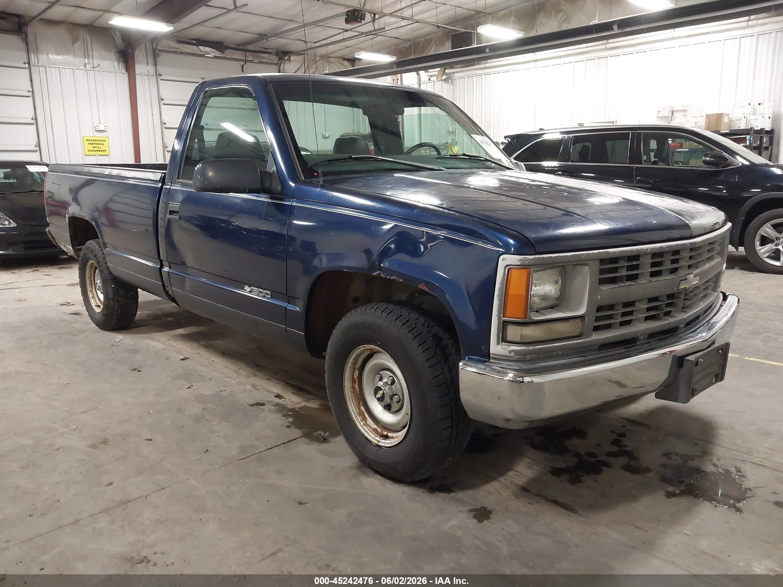 1998 Chevrolet C1500 Fleetside W/t Blue vin: 1GCEC14W3WZ278204