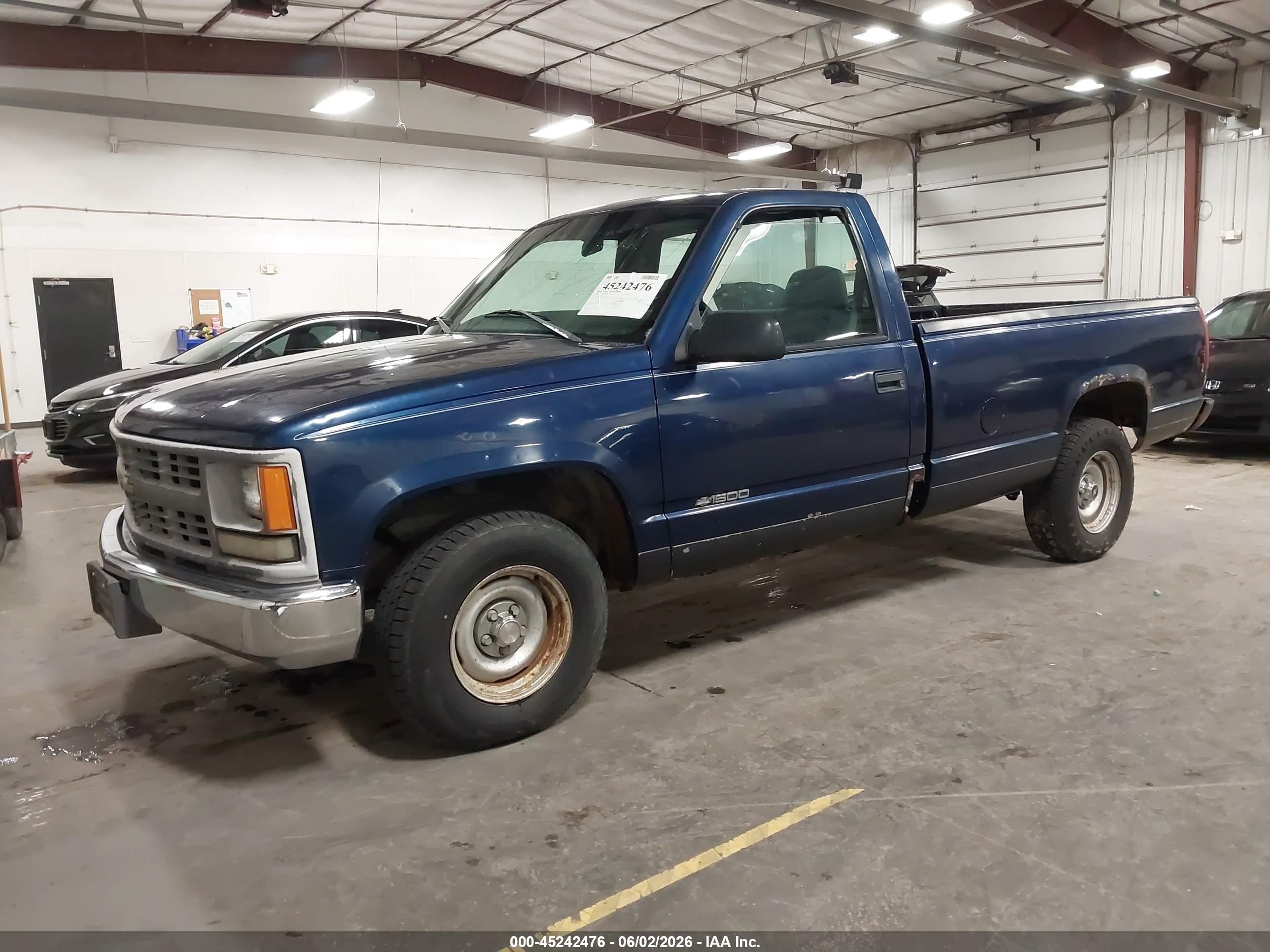 1998 Chevrolet C1500 Fleetside W/t Синий vin: 1GCEC14W3WZ278204