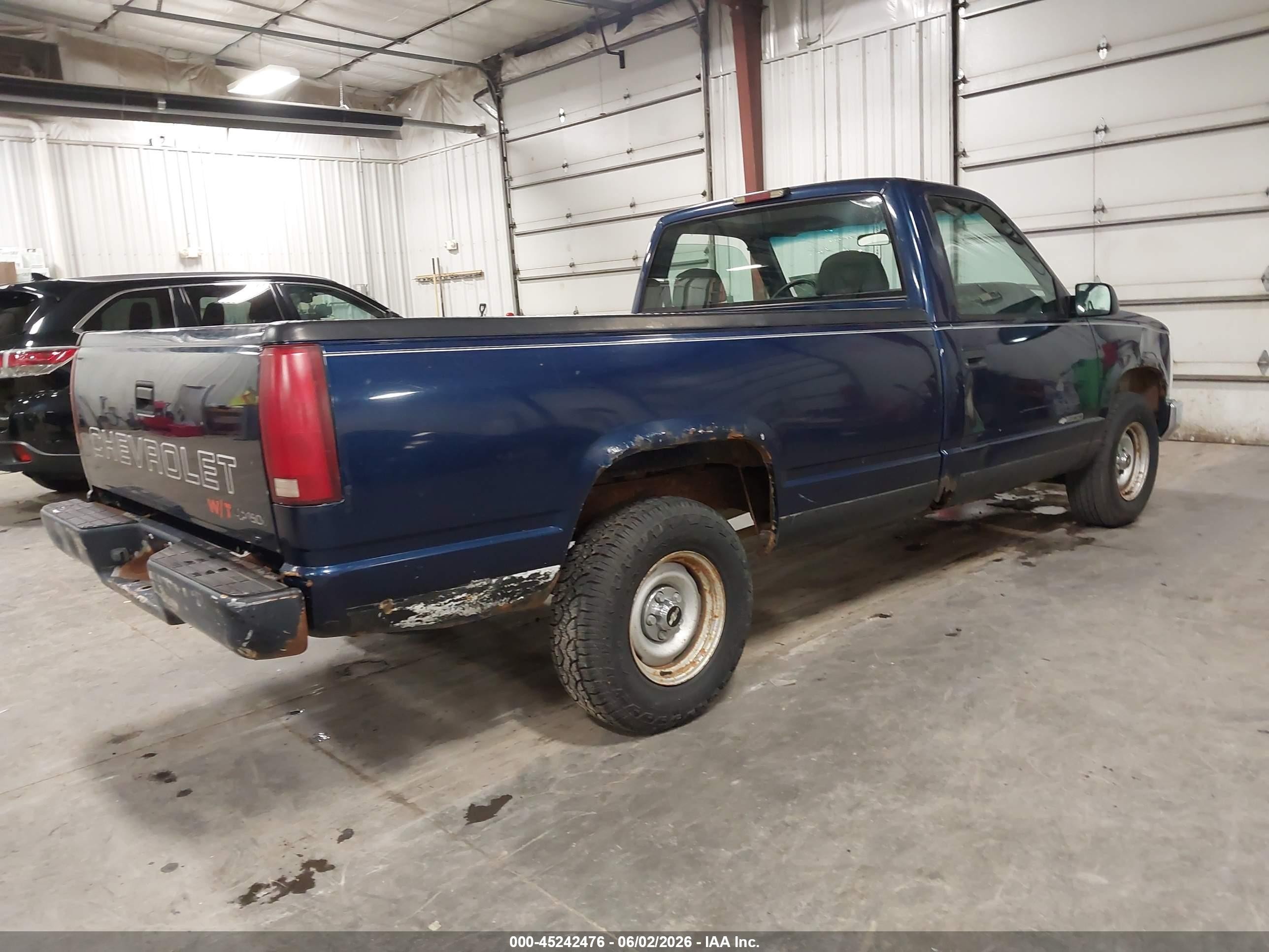 1998 Chevrolet C1500 Fleetside W/t Синий vin: 1GCEC14W3WZ278204