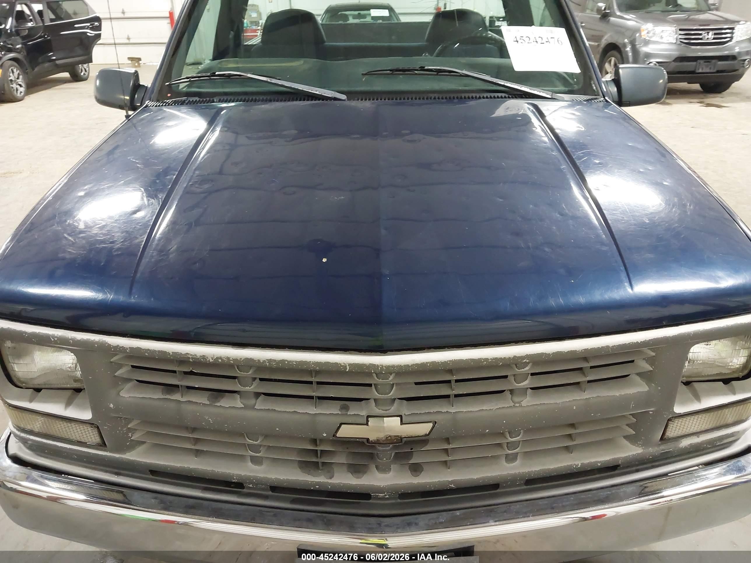 1998 Chevrolet C1500 Fleetside W/t Синий vin: 1GCEC14W3WZ278204