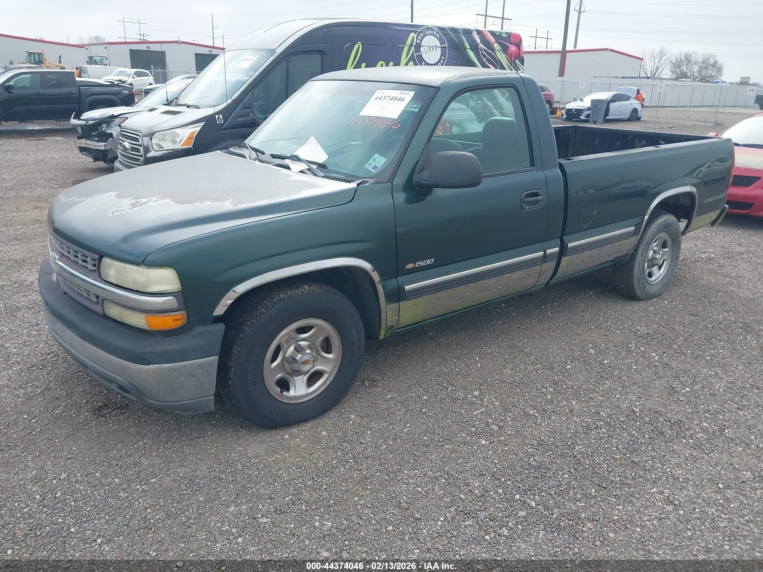 2001 Chevrolet Silverado 1500   Green vin: 1GCEC14W41Z276485