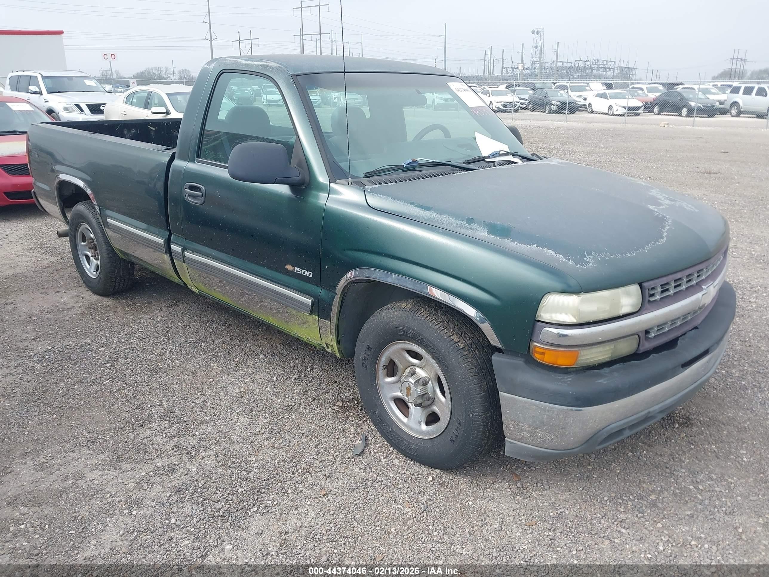 2001 Chevrolet Silverado 1500   Green vin: 1GCEC14W41Z276485