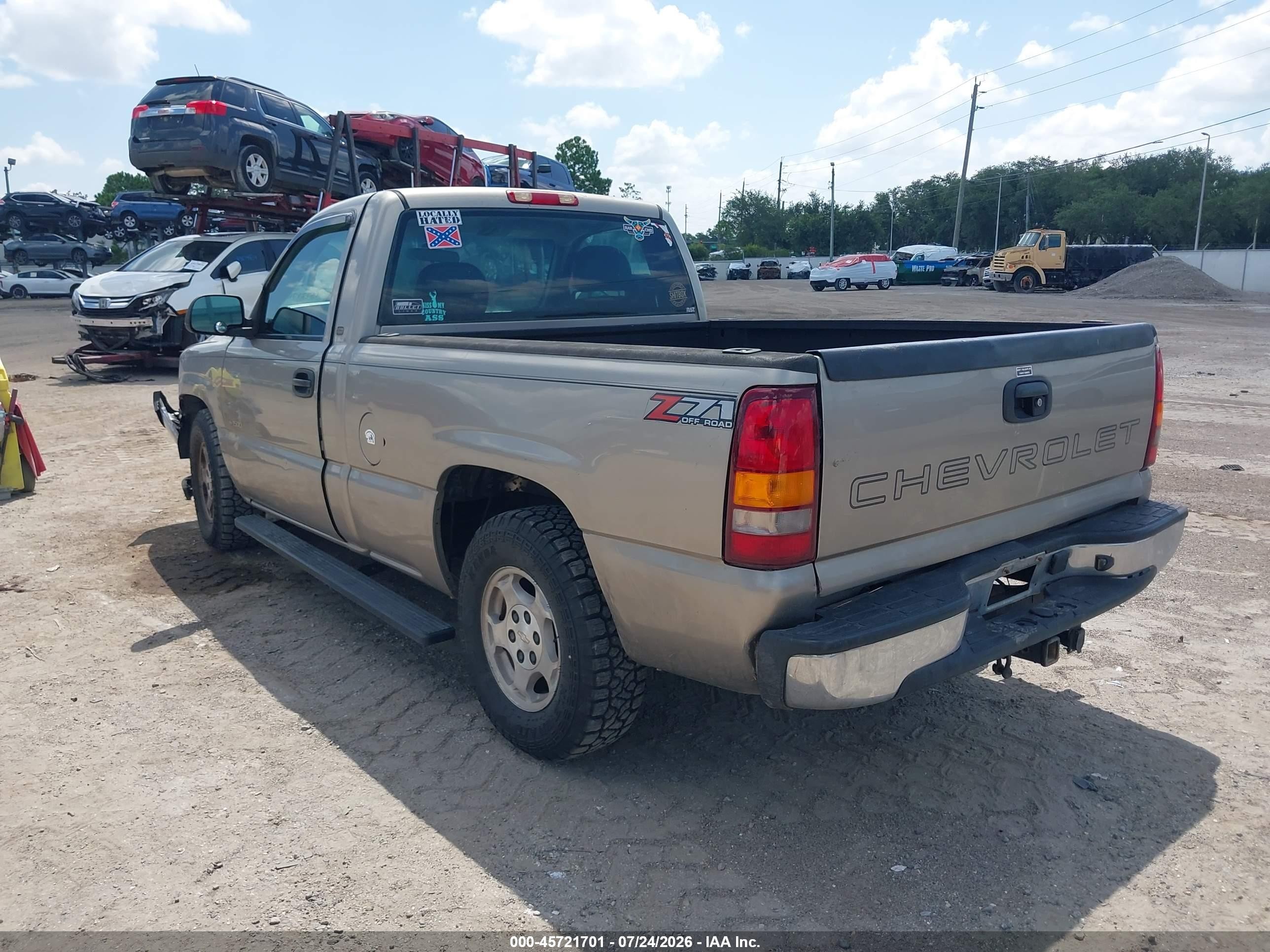 2002 Chevrolet Silverado 1500   Gold vin: 1GCEC14W42Z105169
