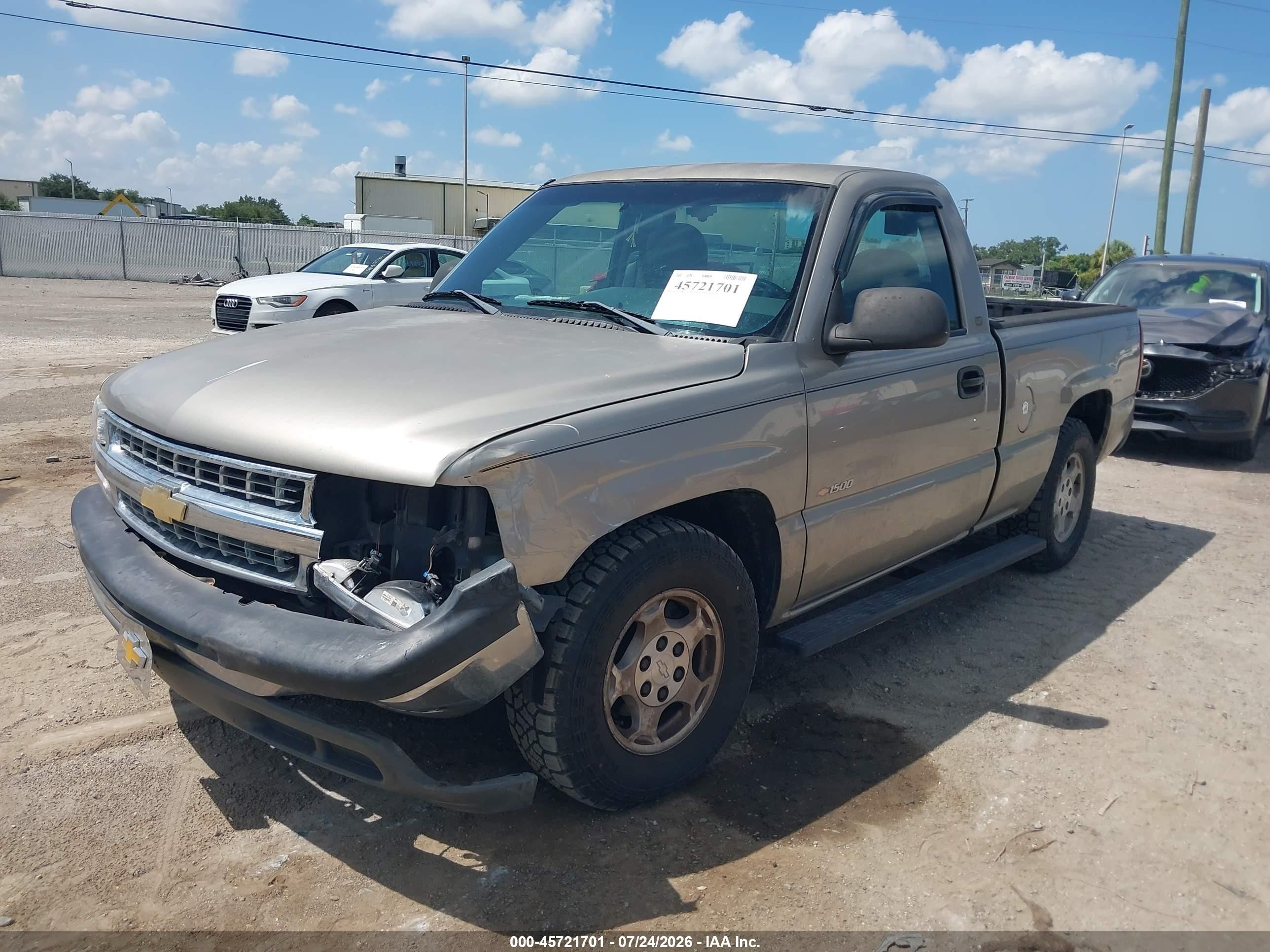 2002 Chevrolet Silverado 1500   Gold vin: 1GCEC14W42Z105169