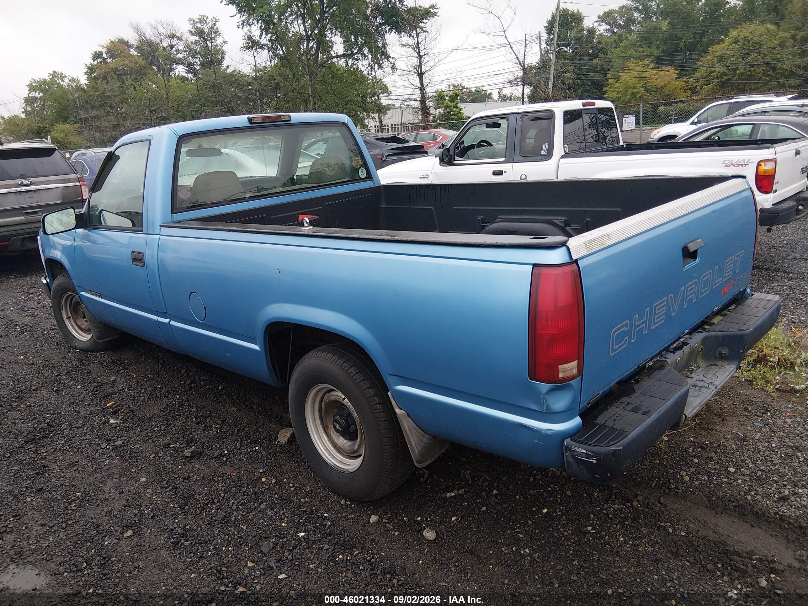 1997 Chevrolet C1500 Fleetside W/t Light Blue vin: 1GCEC14W4VZ161231