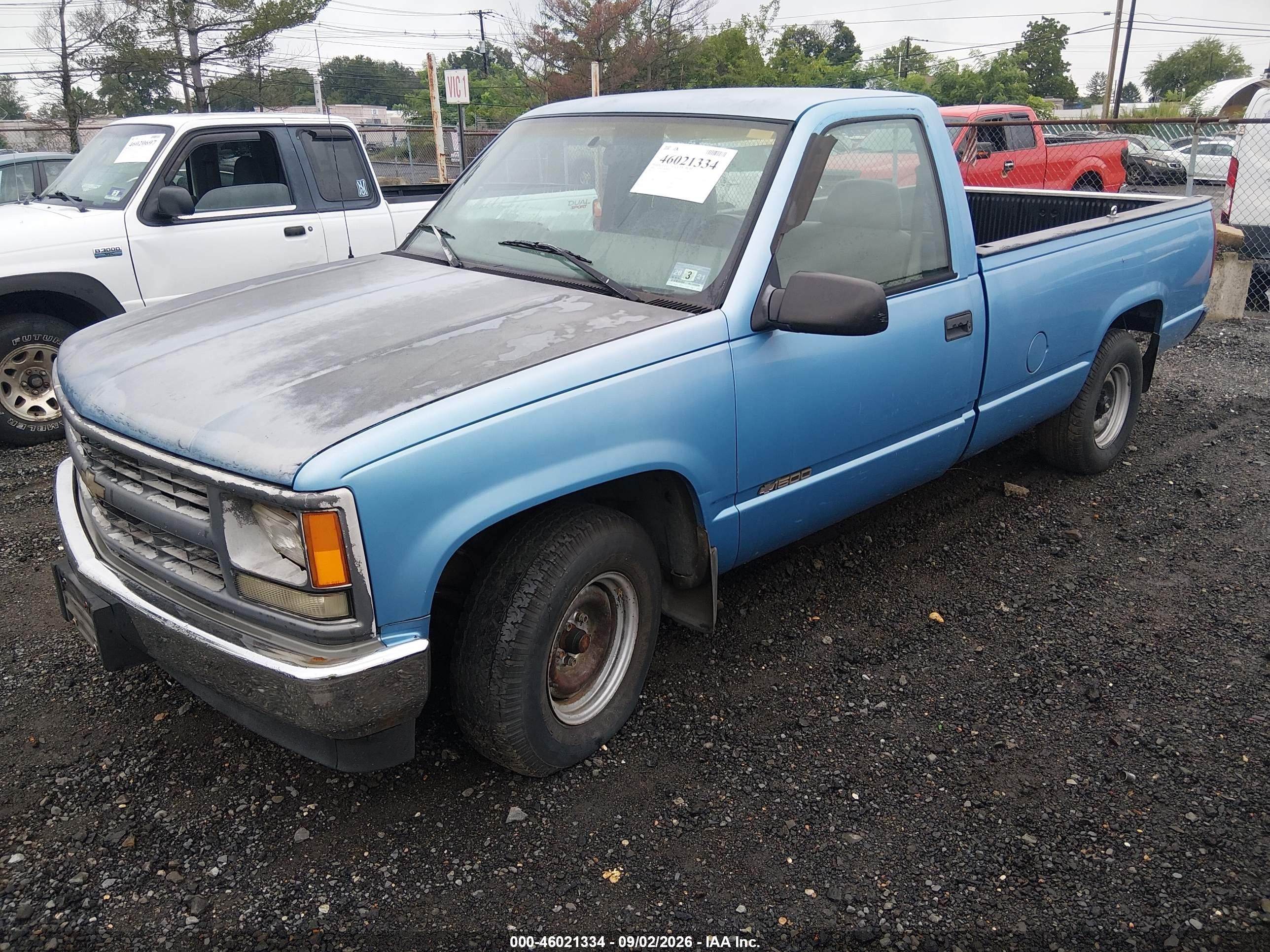 1997 Chevrolet C1500 Fleetside W/t Light Blue vin: 1GCEC14W4VZ161231