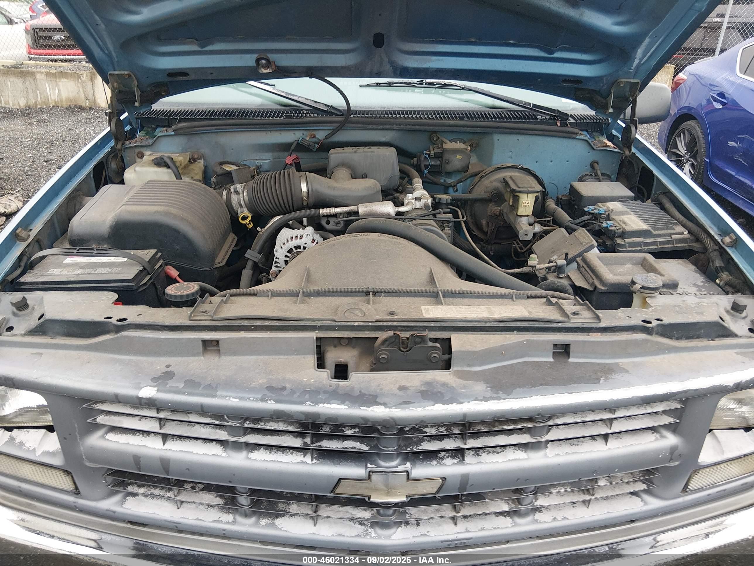 1997 Chevrolet C1500 Fleetside W/t Light Blue vin: 1GCEC14W4VZ161231