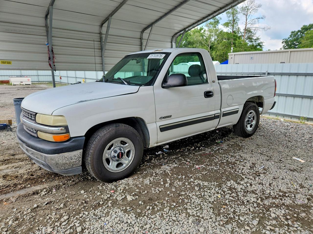 2000 Chevrolet Silverado C1500 White vin: 1GCEC14W4YZ241228