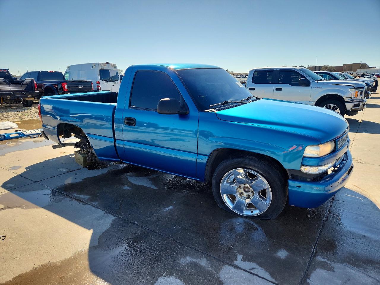 2000 Chevrolet Silverado C1500 Blue vin: 1GCEC14W4YZ273967