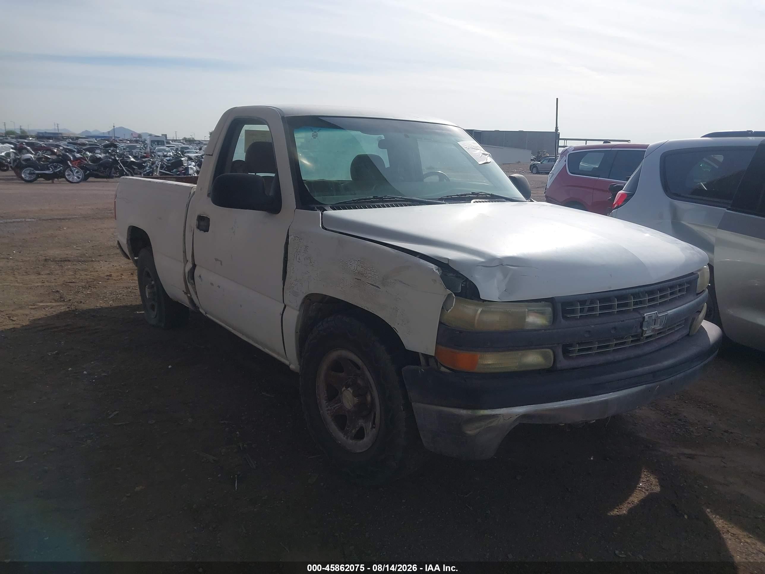 2001 Chevrolet Silverado 1500 Ls White vin: 1GCEC14W51Z262921