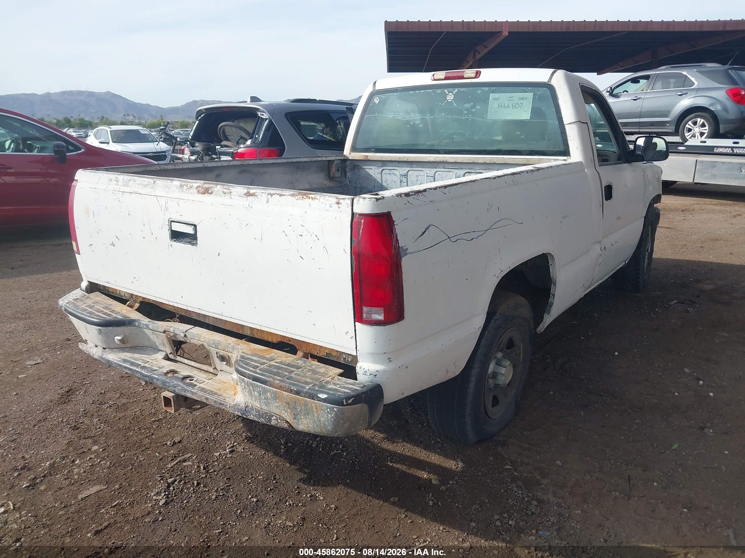 2001 Chevrolet Silverado 1500 Ls White vin: 1GCEC14W51Z262921