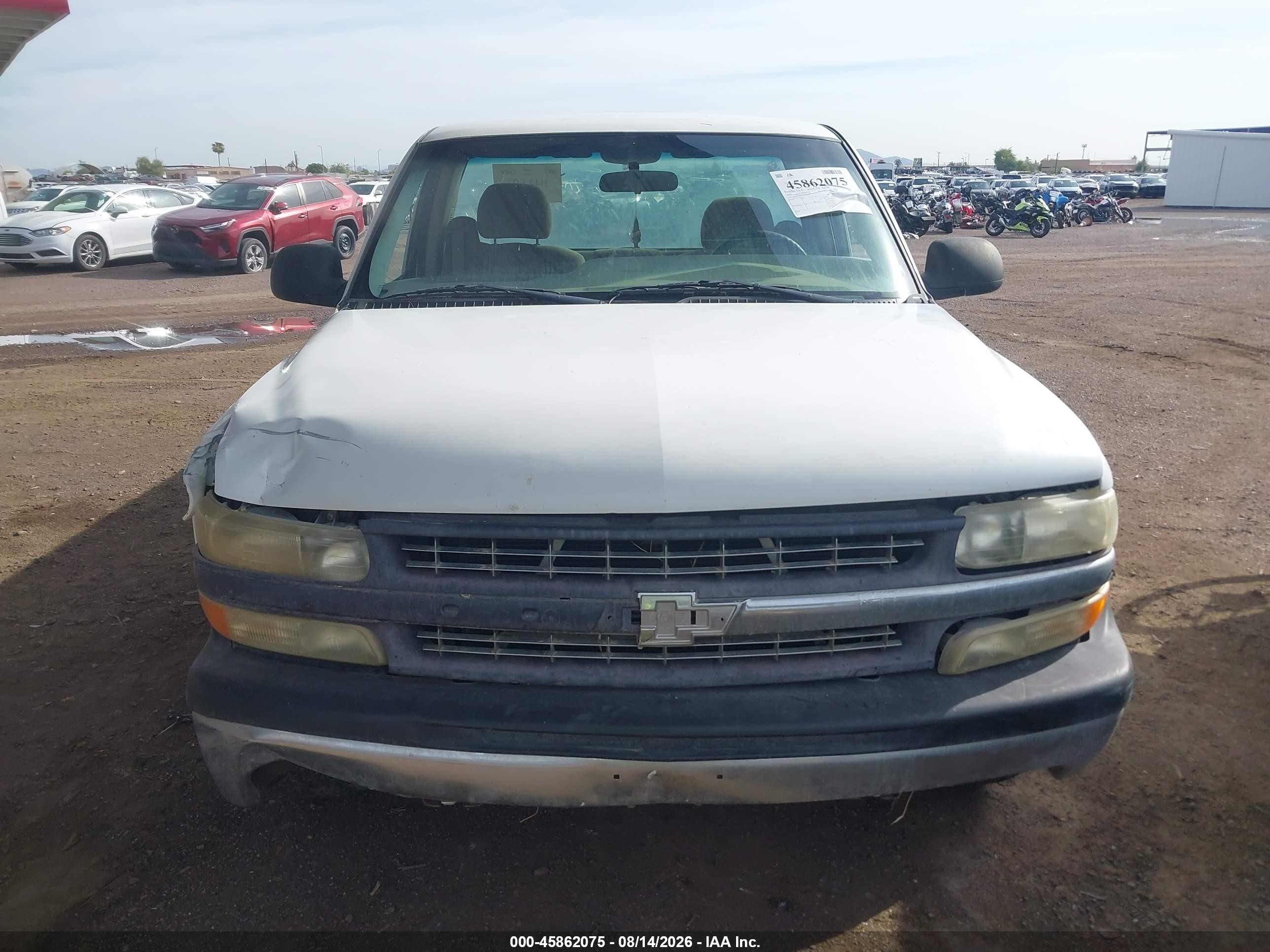 2001 Chevrolet Silverado 1500 Ls White vin: 1GCEC14W51Z262921