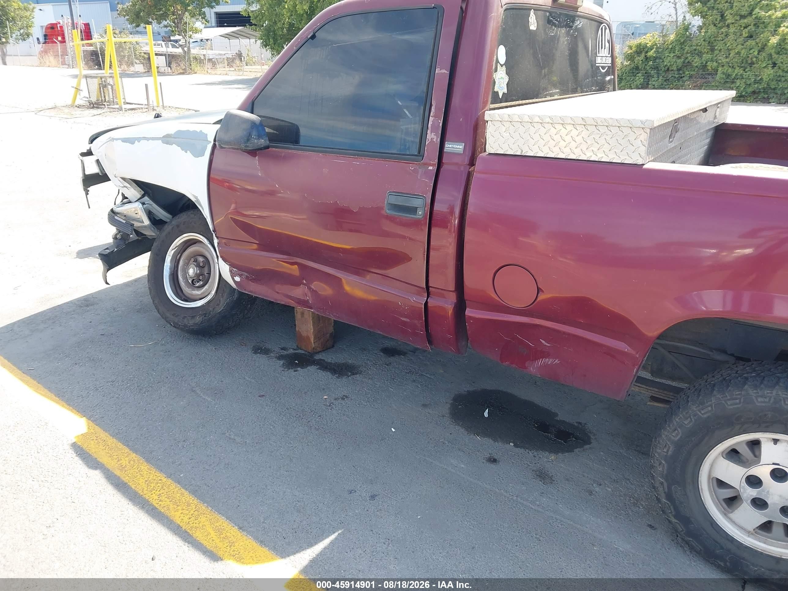 1996 Chevrolet Gmt-400 C1500 Maroon vin: 1GCEC14W5TZ220932