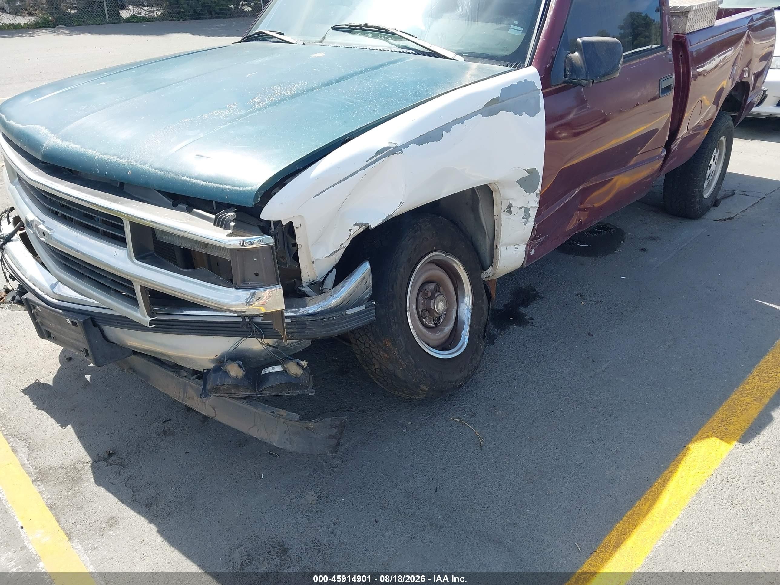 1996 Chevrolet Gmt-400 C1500 Maroon vin: 1GCEC14W5TZ220932