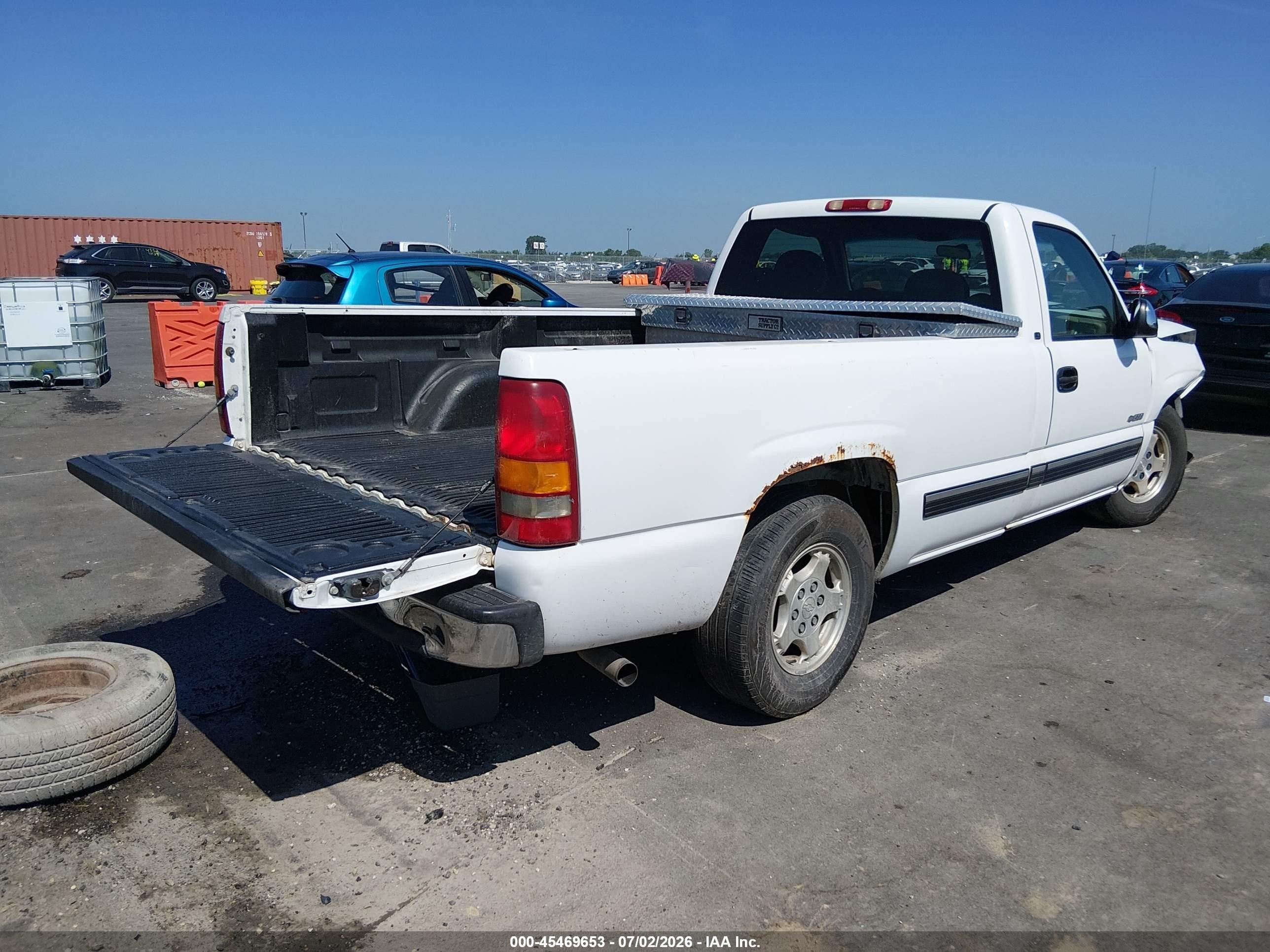1999 Chevrolet Silverado 1500 Ls White vin: 1GCEC14W5XE144304