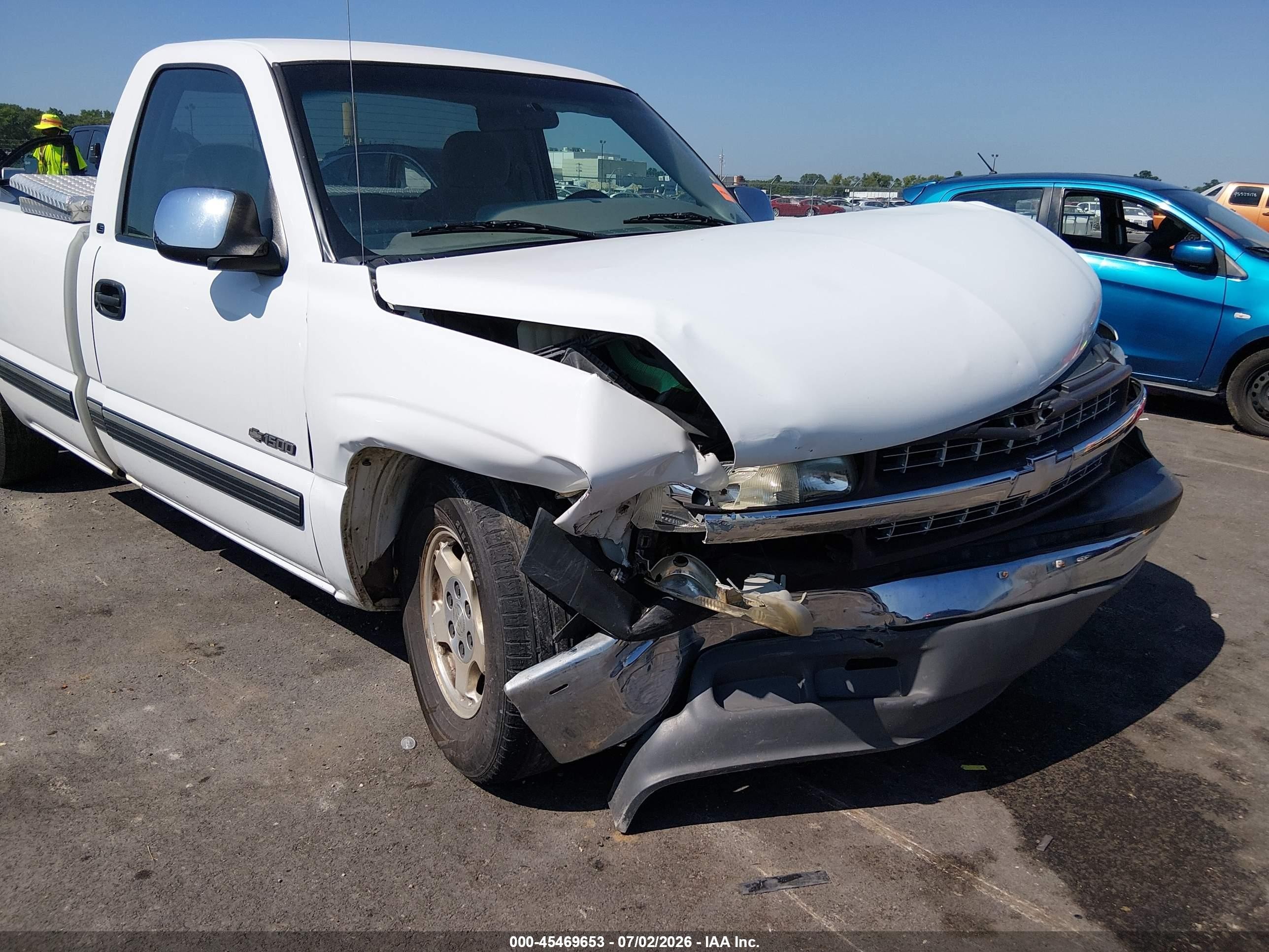1999 Chevrolet Silverado 1500 Ls White vin: 1GCEC14W5XE144304