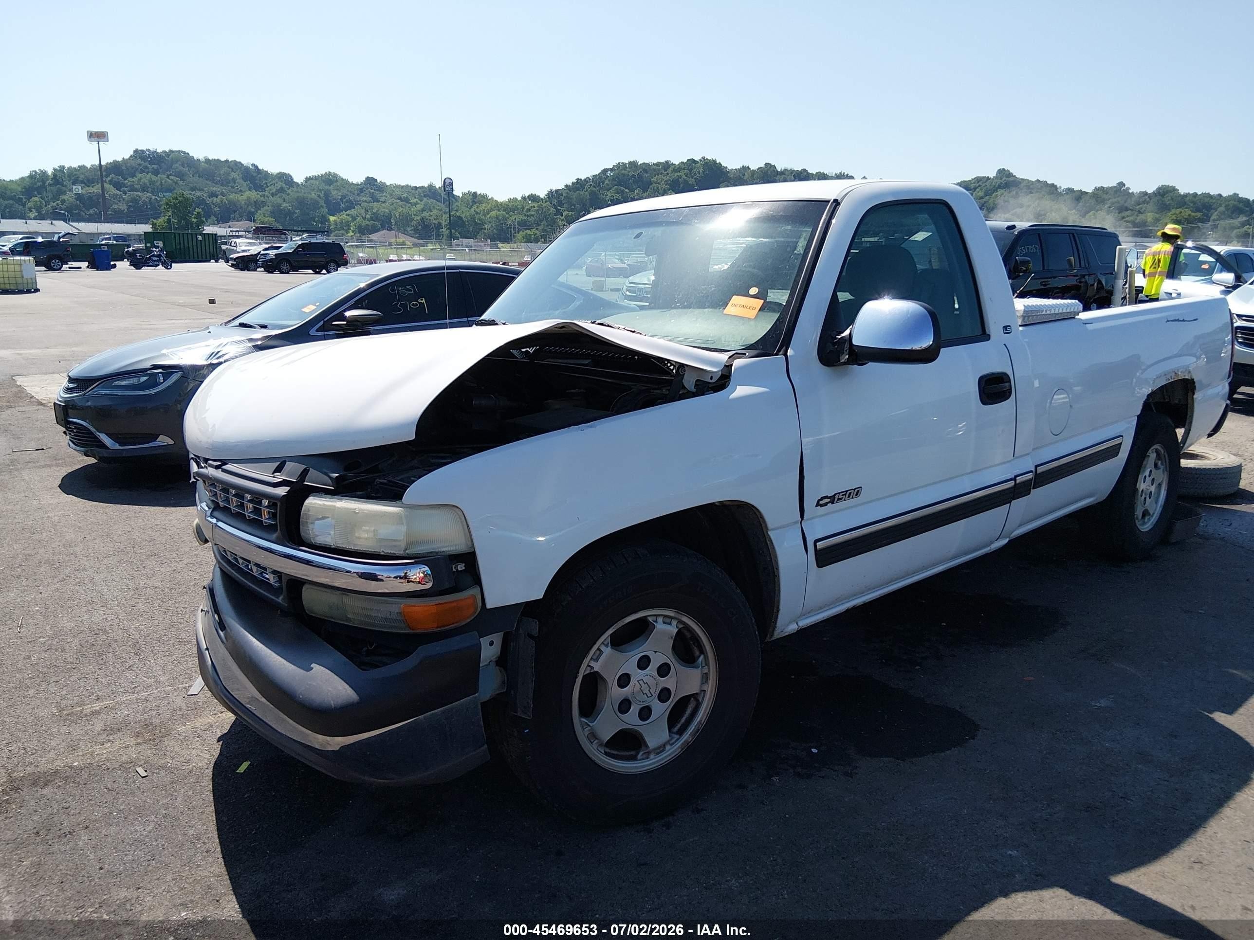 1999 Chevrolet Silverado 1500 Ls White vin: 1GCEC14W5XE144304