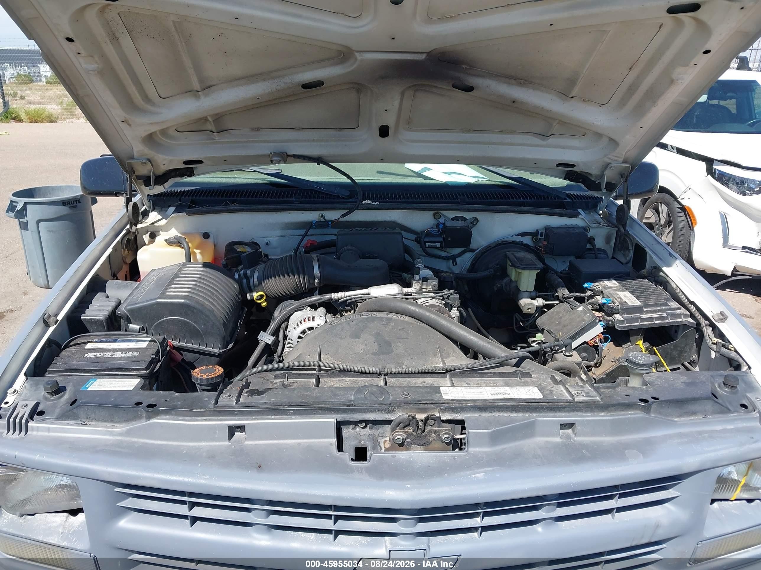 1998 Chevrolet C/k 1500 Work Fleetside W/t Gray vin: 1GCEC14W6WZ281632