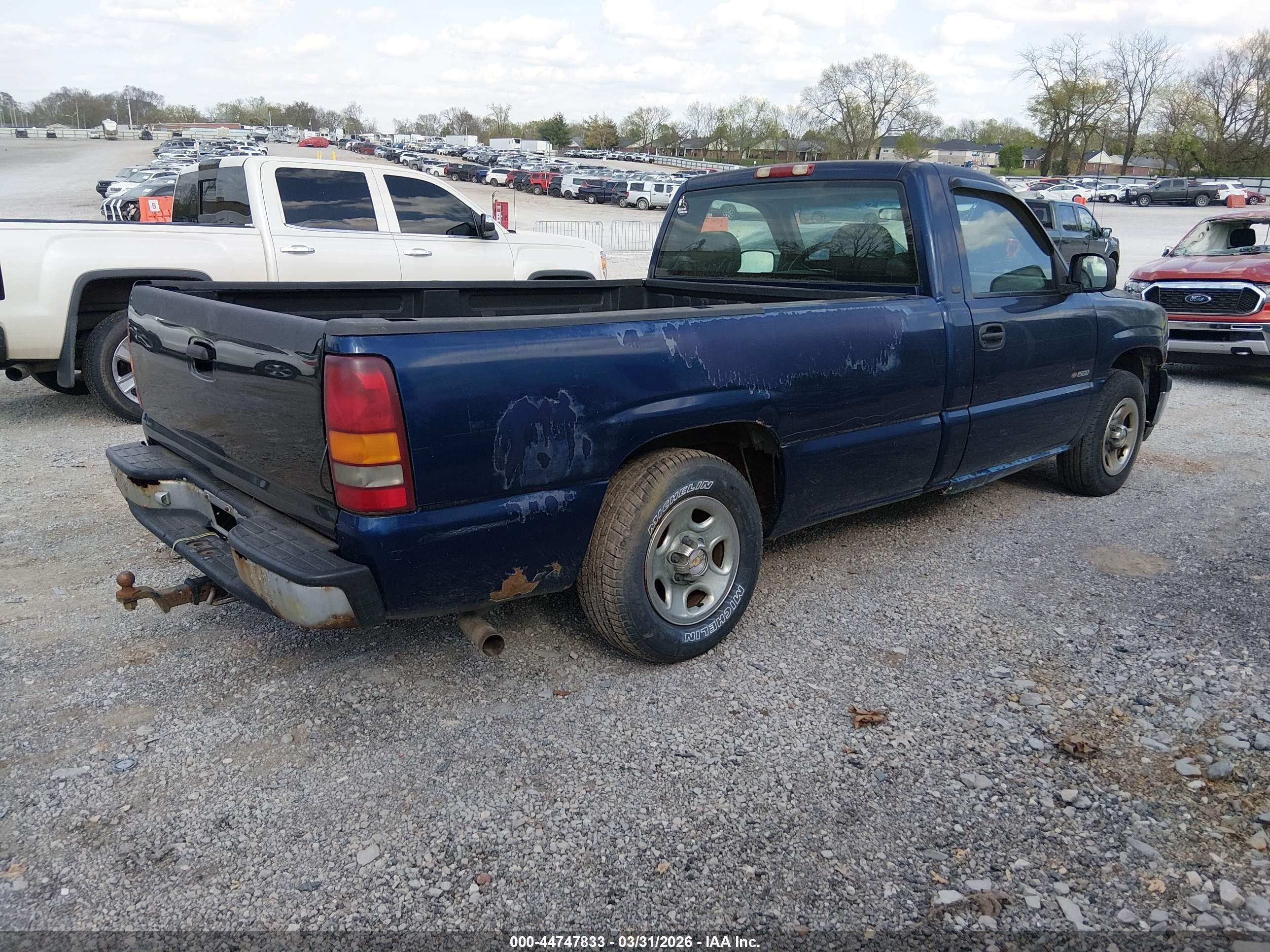 2002 Chevrolet Silverado 1500 Commercial Синий vin: 1GCEC14W72Z147819