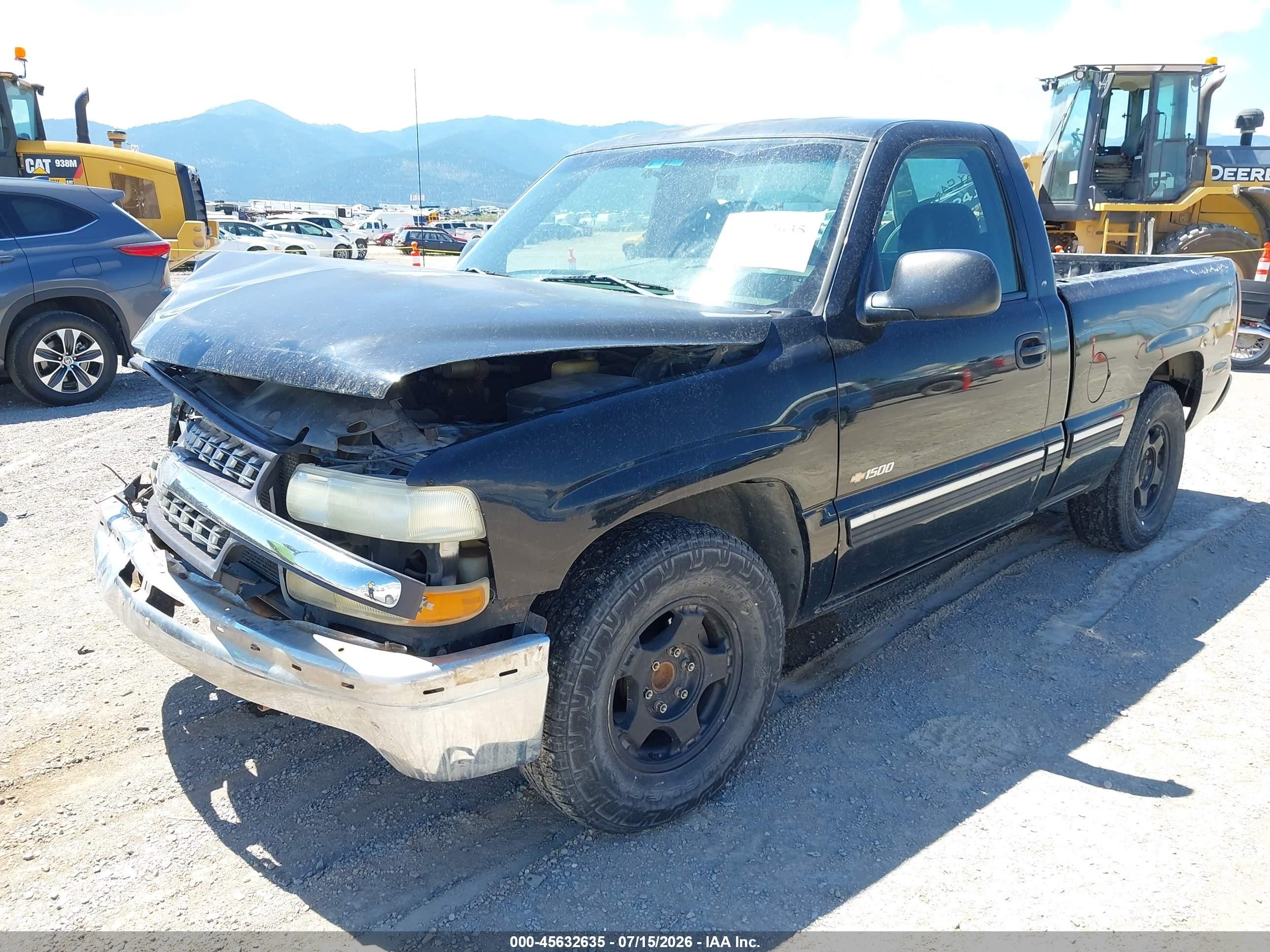2002 Chevrolet Silverado 1500   Black vin: 1GCEC14W72Z326457