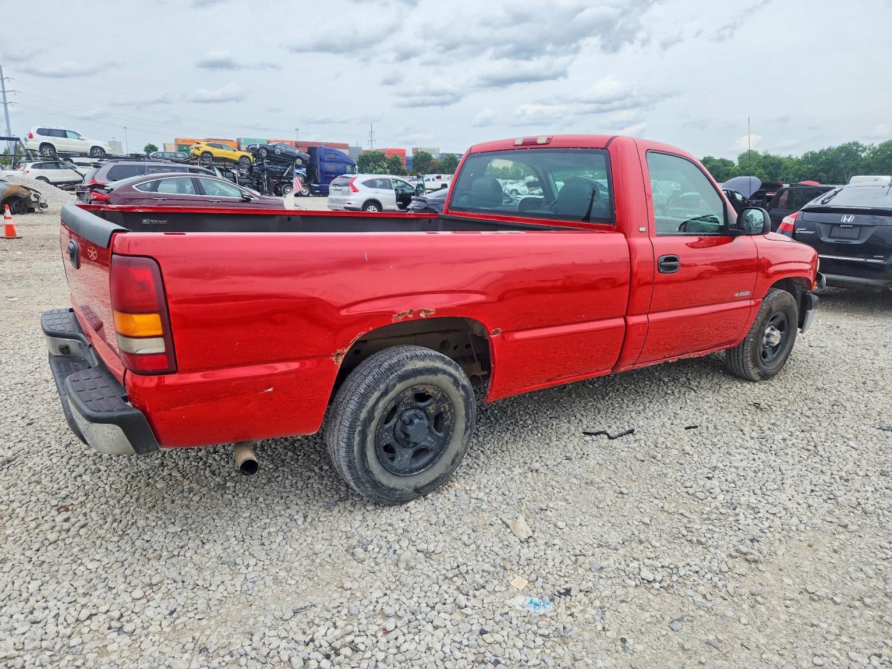 2002 Chevrolet Silverado C1500 Red vin: 1GCEC14W82Z242924