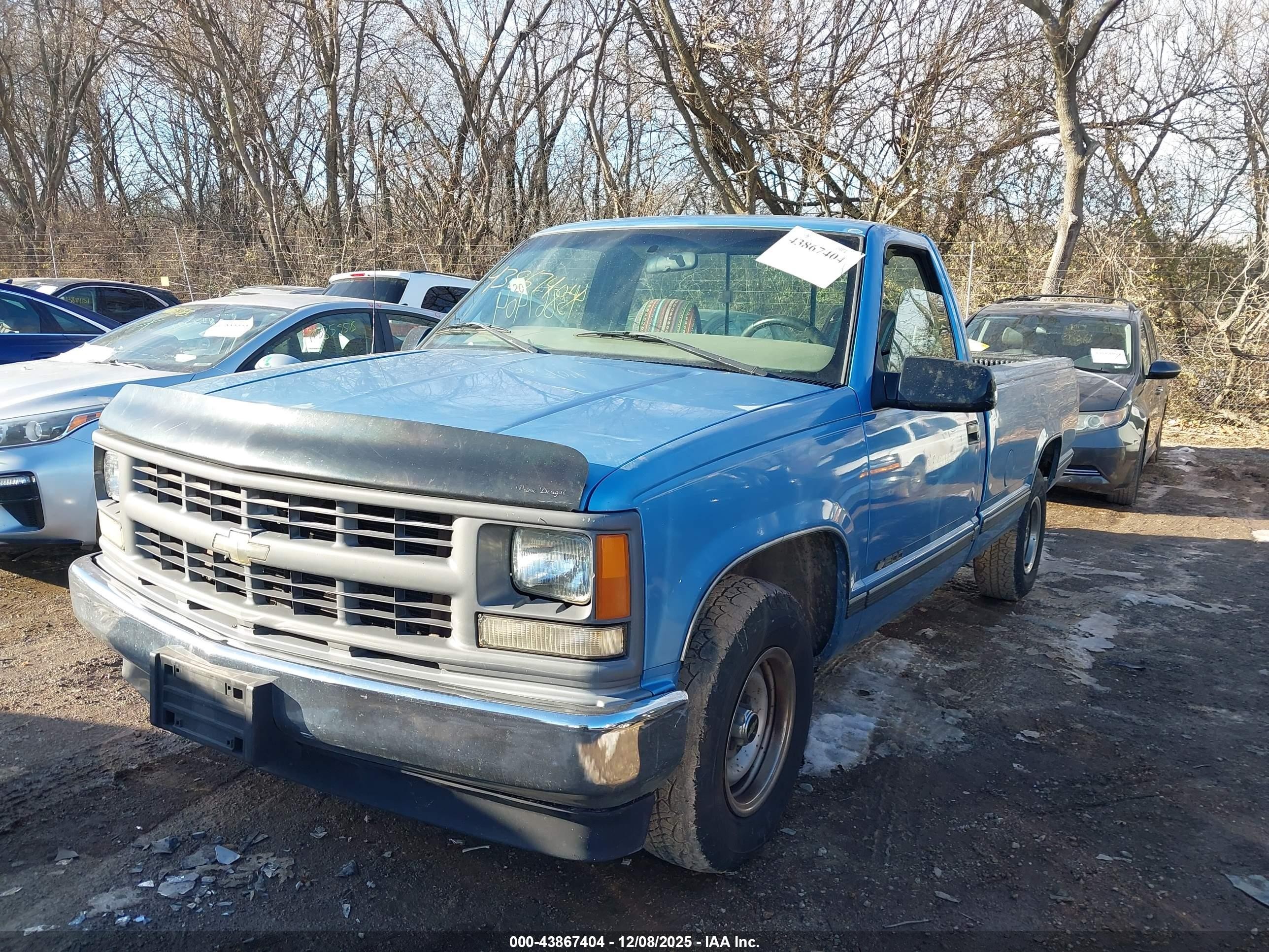 1997 Chevrolet C1500 Fleetside W/t Blue vin: 1GCEC14W8VZ134842