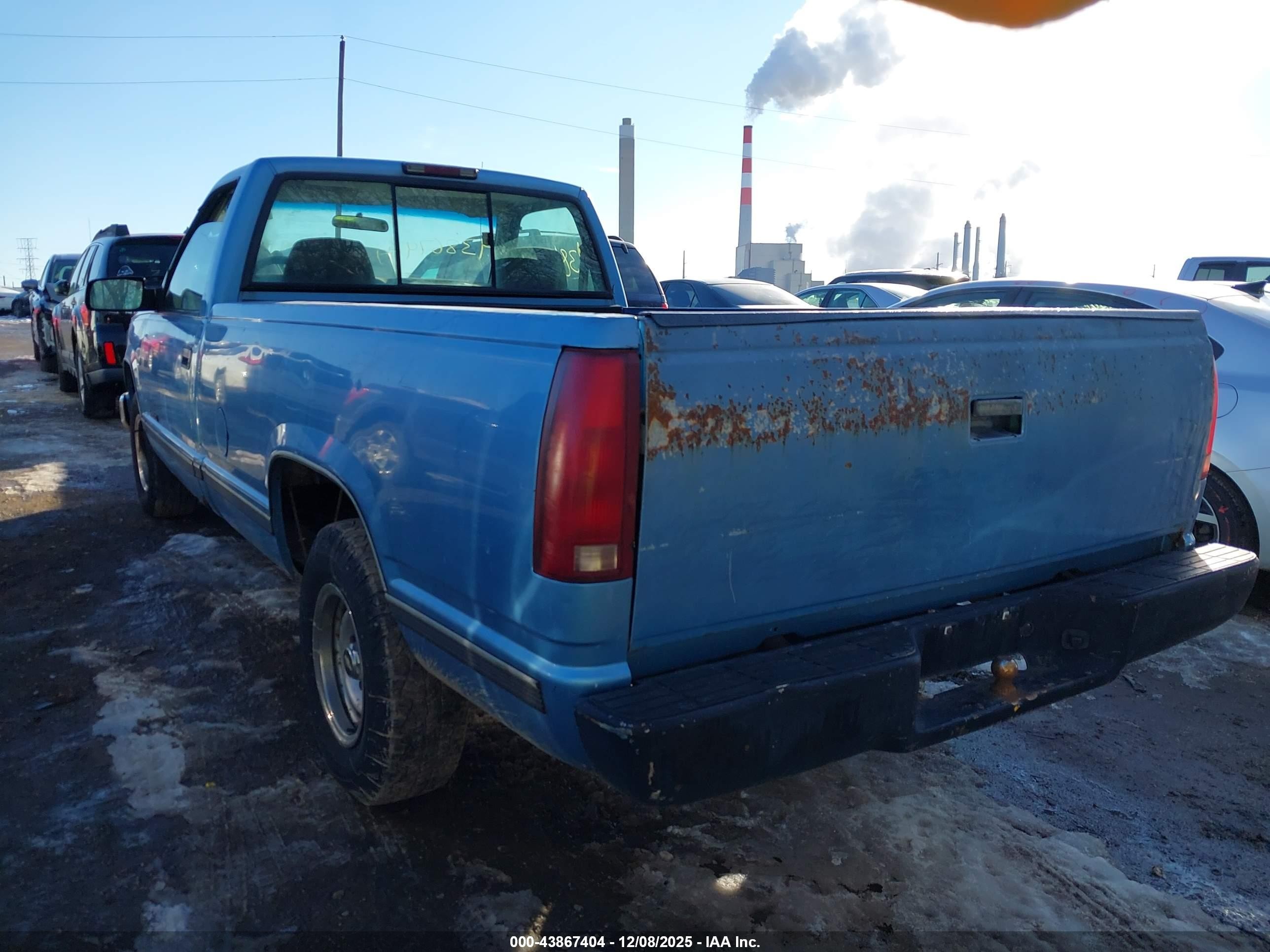 1997 Chevrolet C1500 Fleetside W/t Blue vin: 1GCEC14W8VZ134842