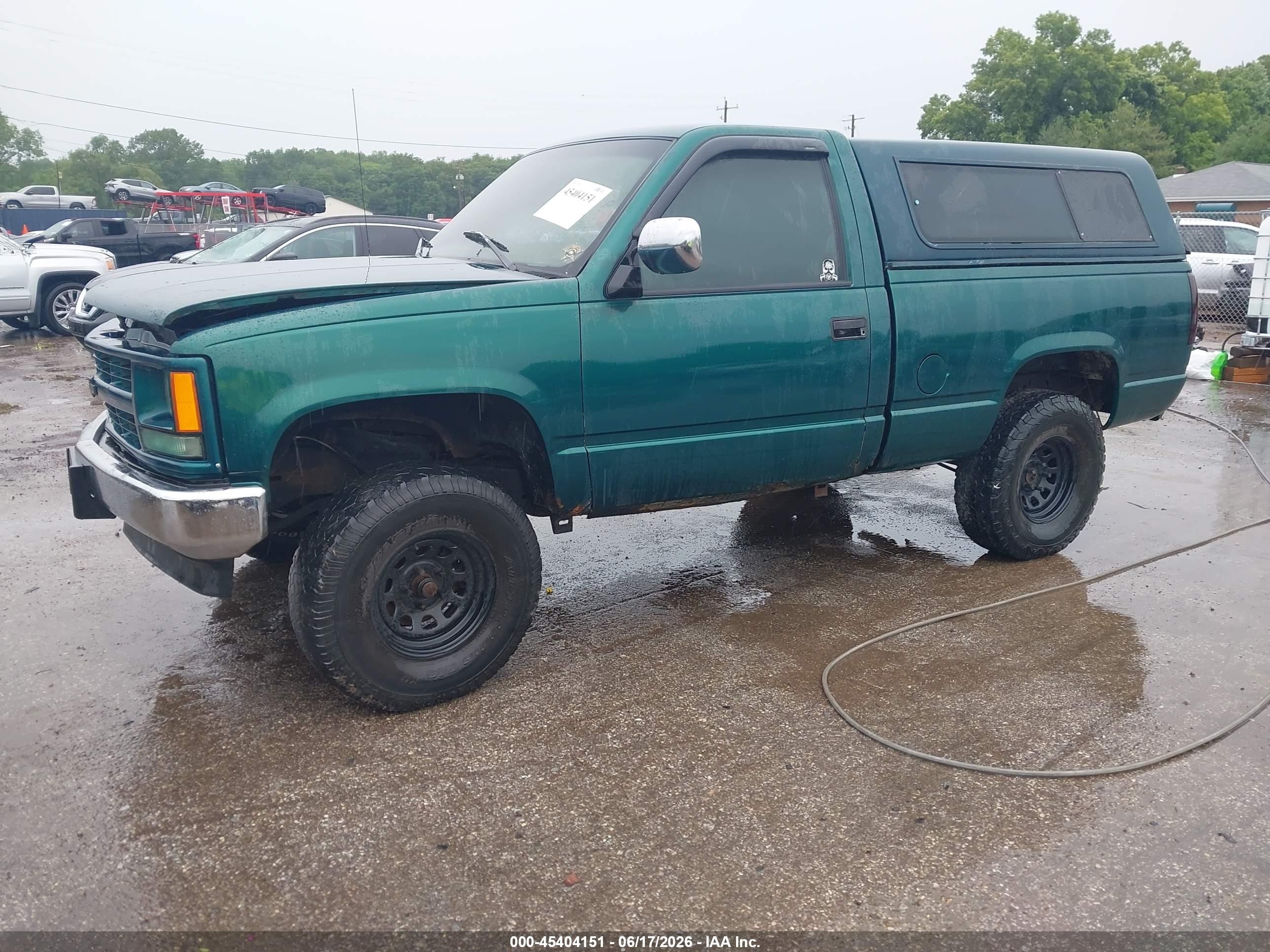 1998 Chevrolet C/k 1500 Work Fleetside W/t Green vin: 1GCEC14W8WZ242265