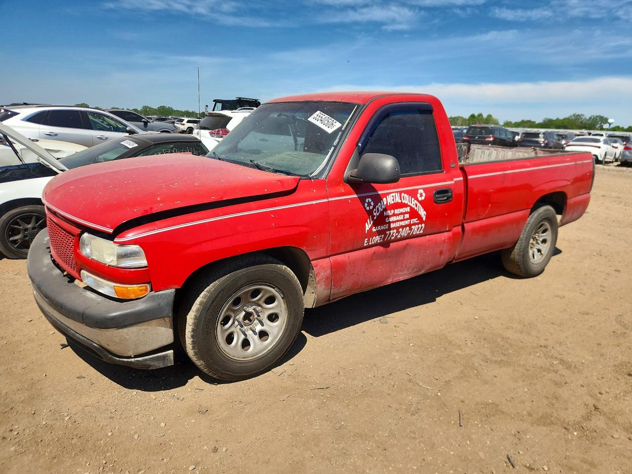 2000 Chevrolet Silverado C1500 Red vin: 1GCEC14W8YE202052