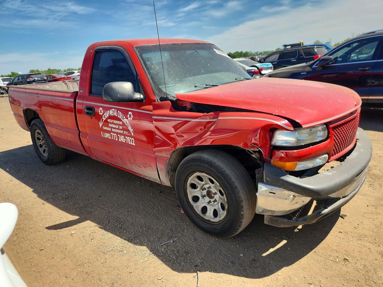 2000 Chevrolet Silverado C1500 Red vin: 1GCEC14W8YE202052