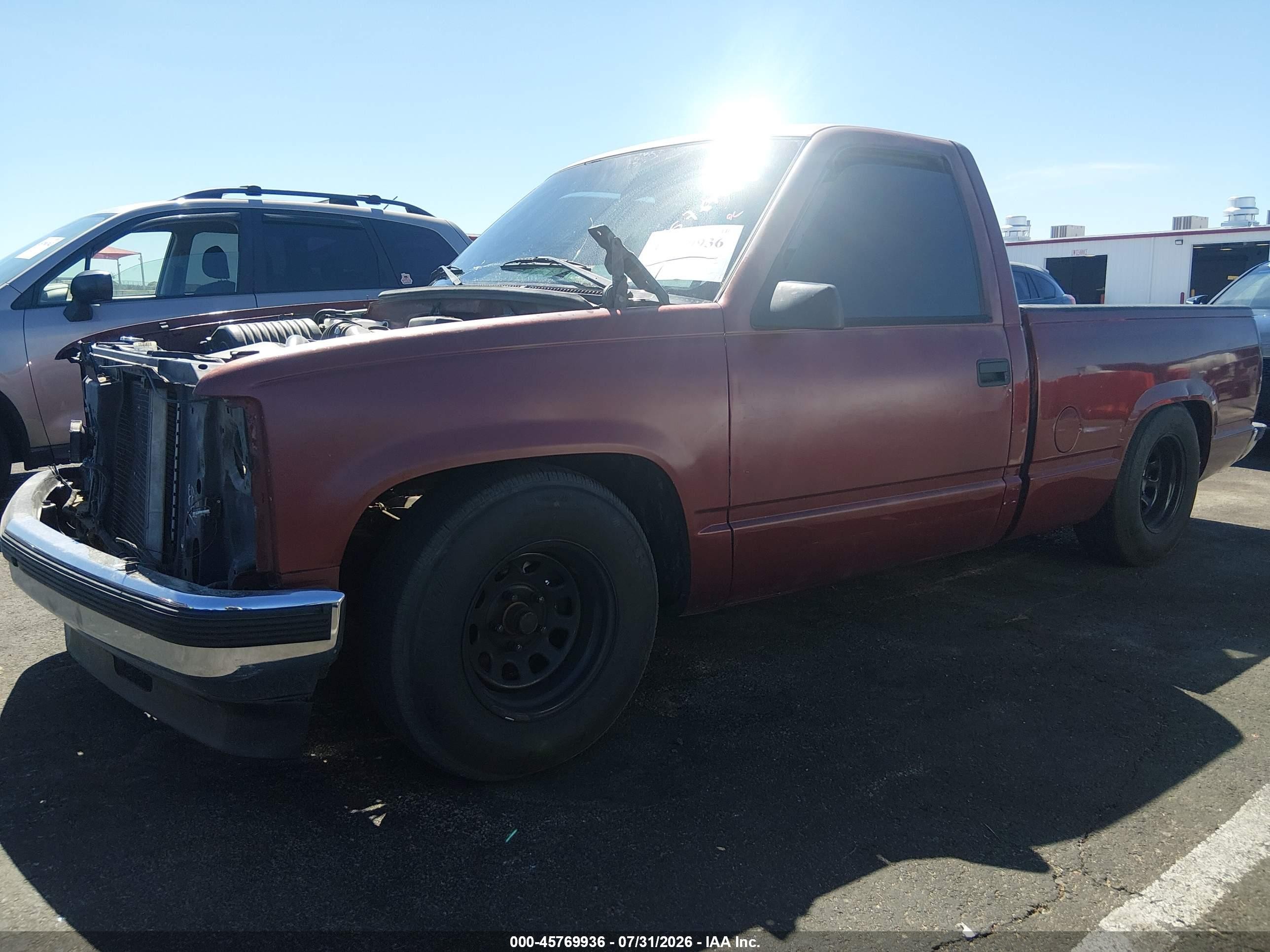 1998 Chevrolet C/k 1500 Fleetside Cmi Red vin: 1GCEC14W9WZ150310