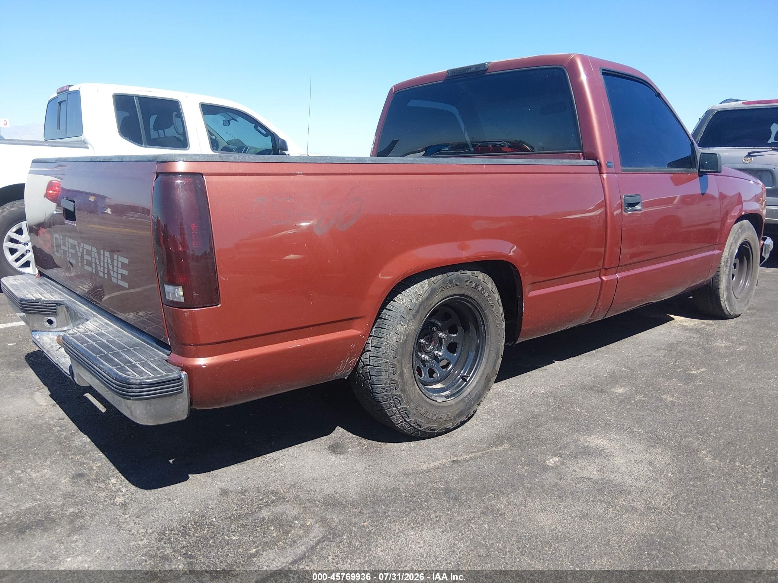 1998 Chevrolet C/k 1500 Fleetside Cmi Red vin: 1GCEC14W9WZ150310