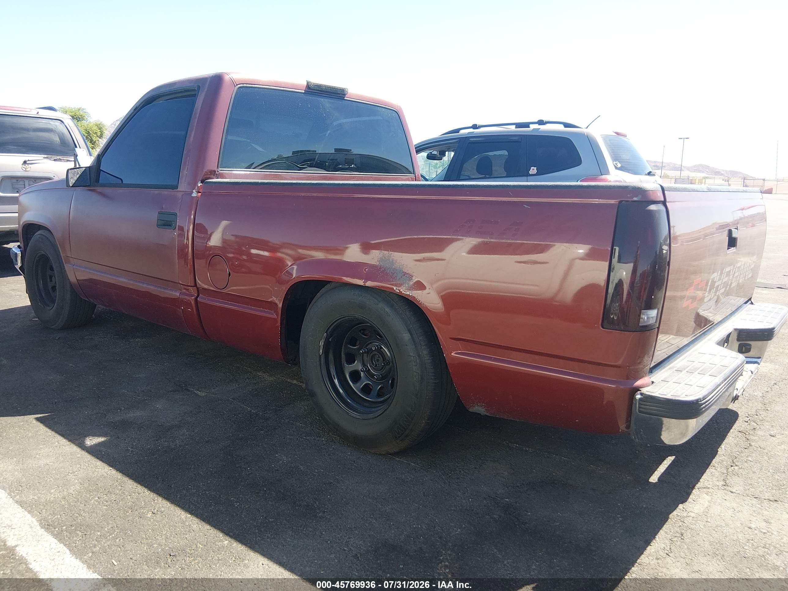 1998 Chevrolet C/k 1500 Fleetside Cmi Red vin: 1GCEC14W9WZ150310