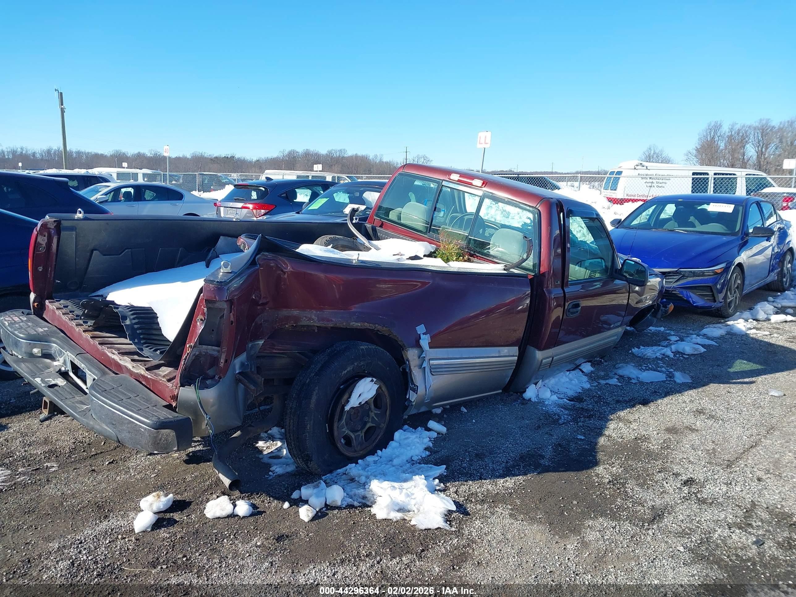 1999 Chevrolet Silverado 1500 Ls Burgundy vin: 1GCEC14W9XE214015