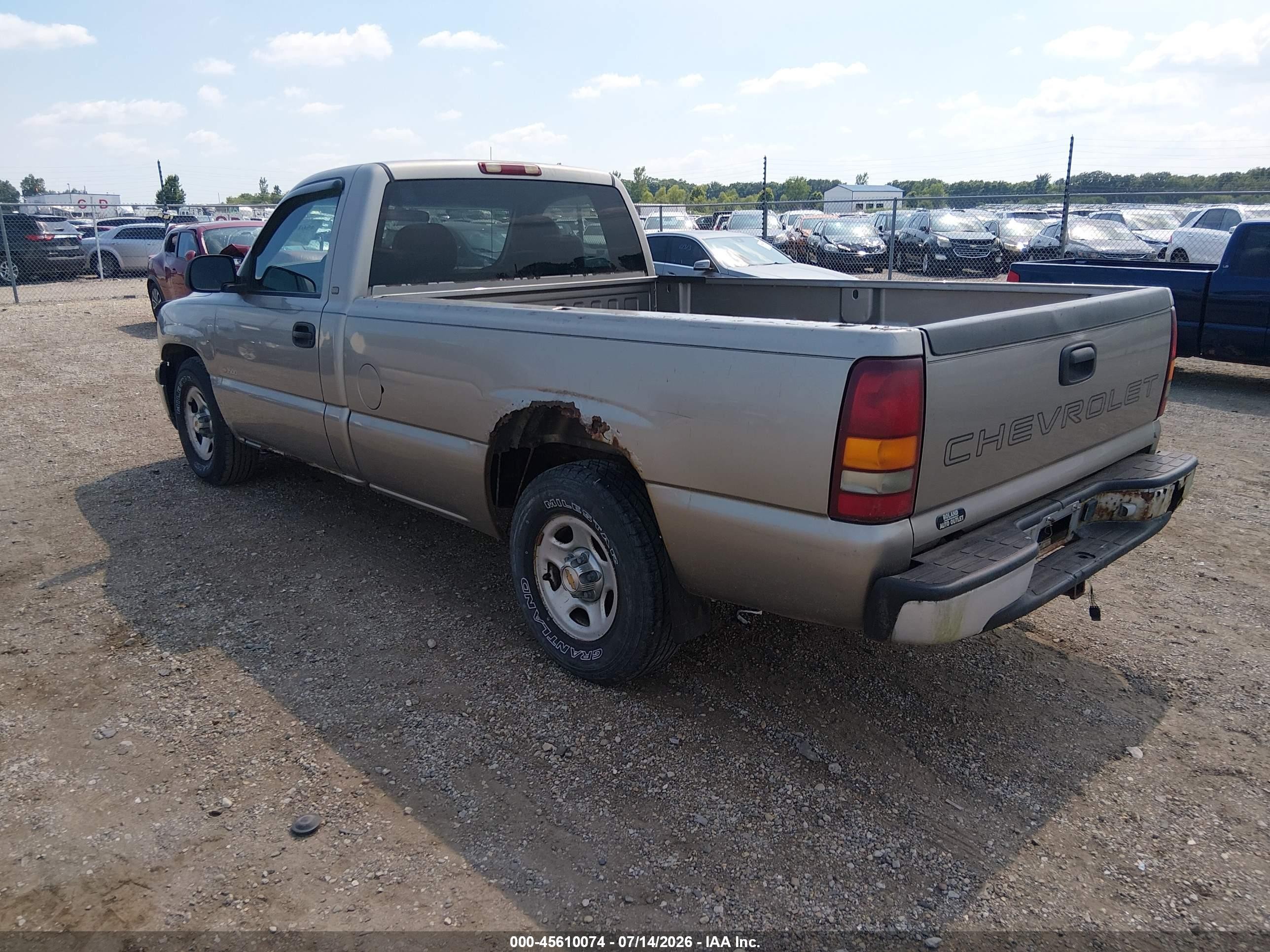 2001 Chevrolet Silverado 1500   Gray vin: 1GCEC14WX1Z103960