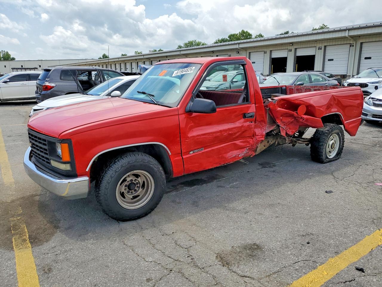 1996 Chevrolet Gmt-400 C1500 Red vin: 1GCEC14WXTZ137013