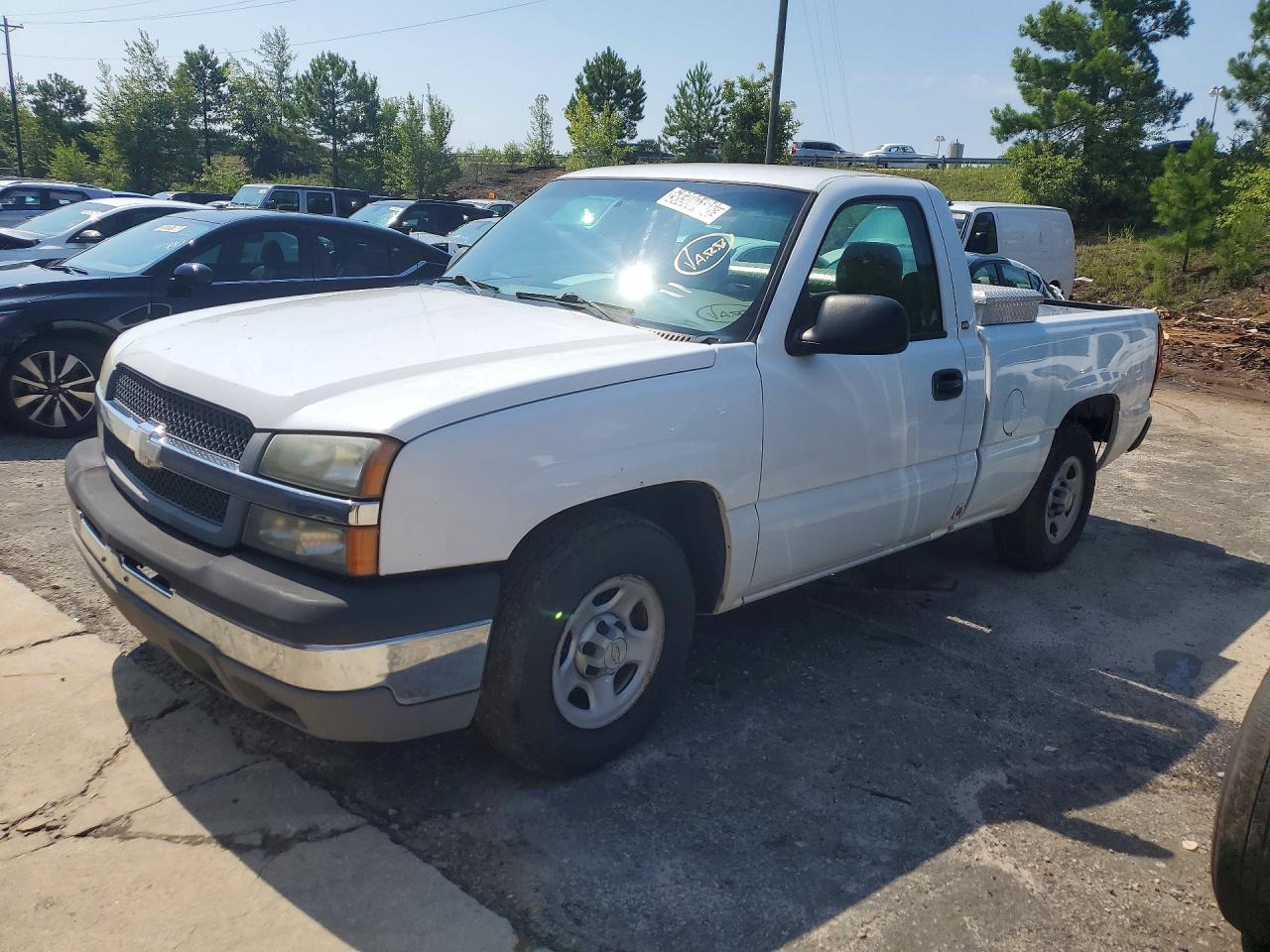 2004 Chevrolet Silverado C1500 White vin: 1GCEC14X04Z187512