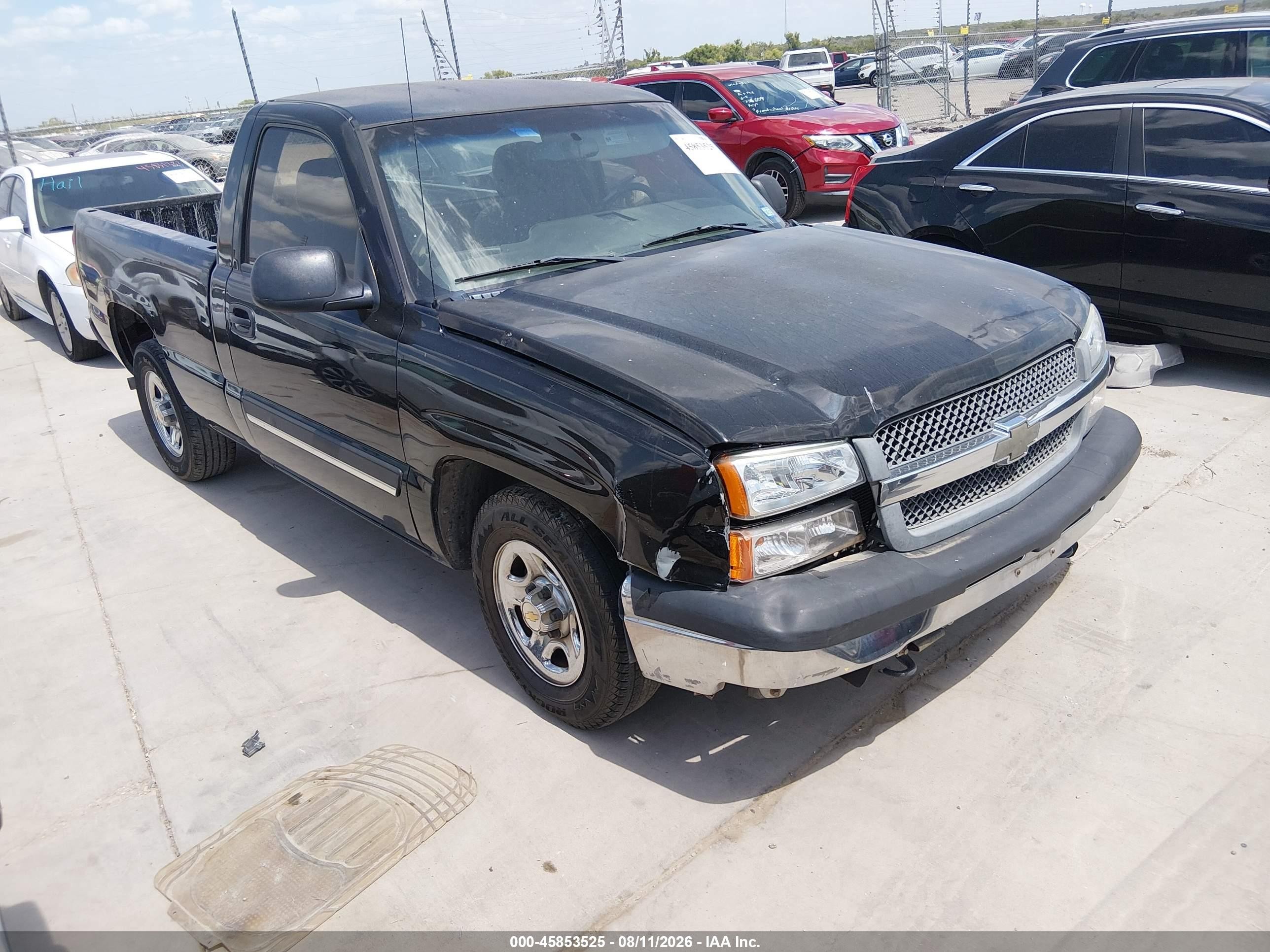 2004 Chevrolet Silverado 1500   Black vin: 1GCEC14X04Z198882