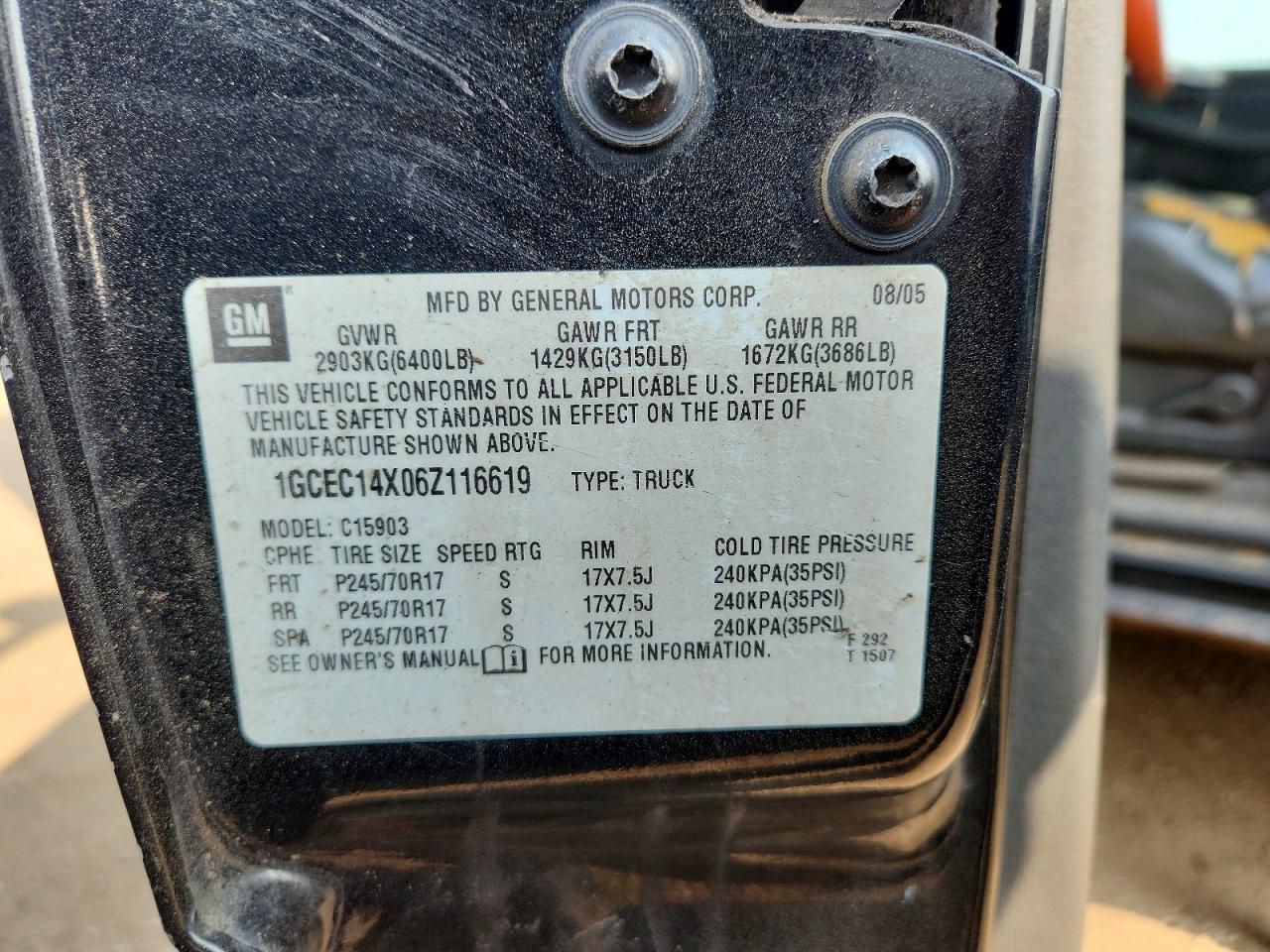 2006 Chevrolet Silverado C1500 Charcoal vin: 1GCEC14X06Z116619