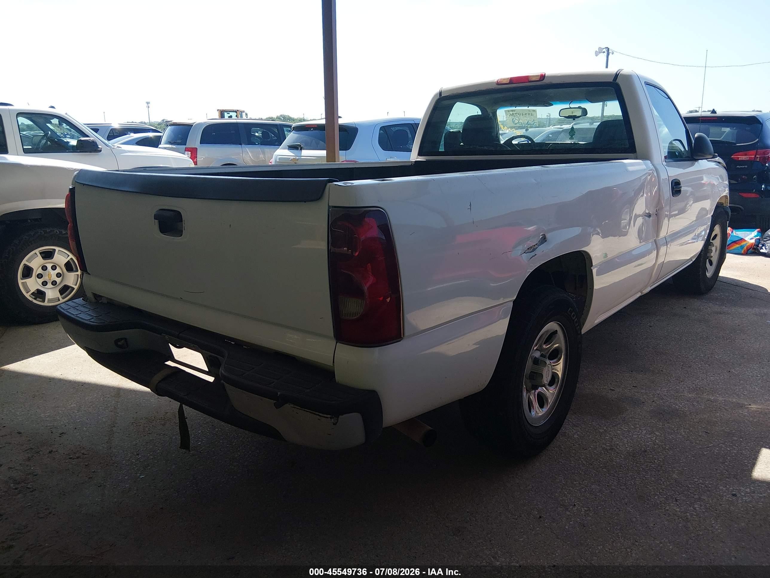 2006 Chevrolet Silverado 1500 Work Truck White vin: 1GCEC14X06Z233827