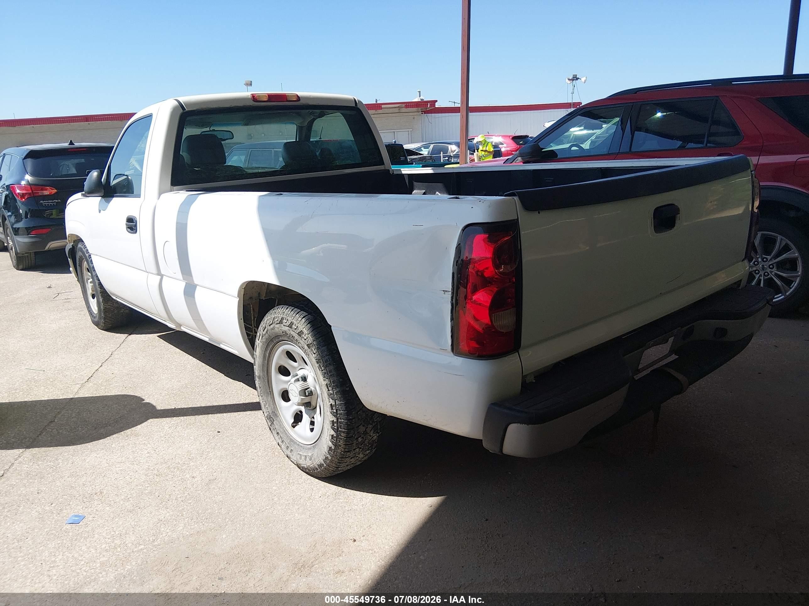 2006 Chevrolet Silverado 1500 Work Truck White vin: 1GCEC14X06Z233827